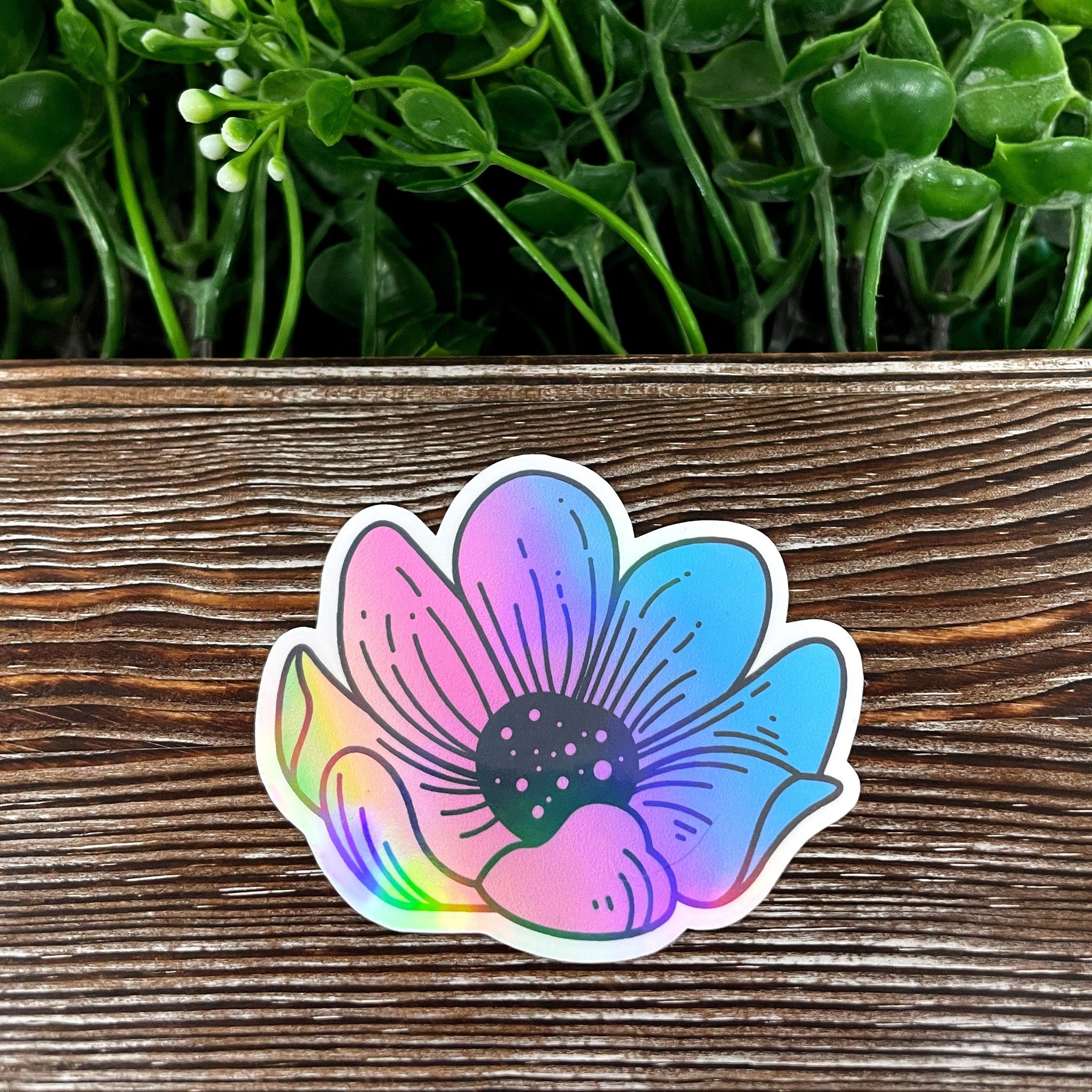 Pastel Watercolor Flower, Die Cut Vinyl Sticker, , Boho Fun, Water