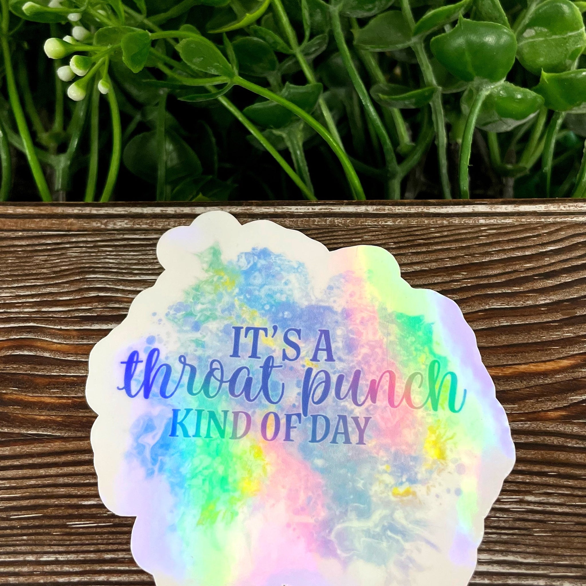 Its a Throat Punch Kind of Day, Die Cut Vinyl Sticker, , Boho Fun,