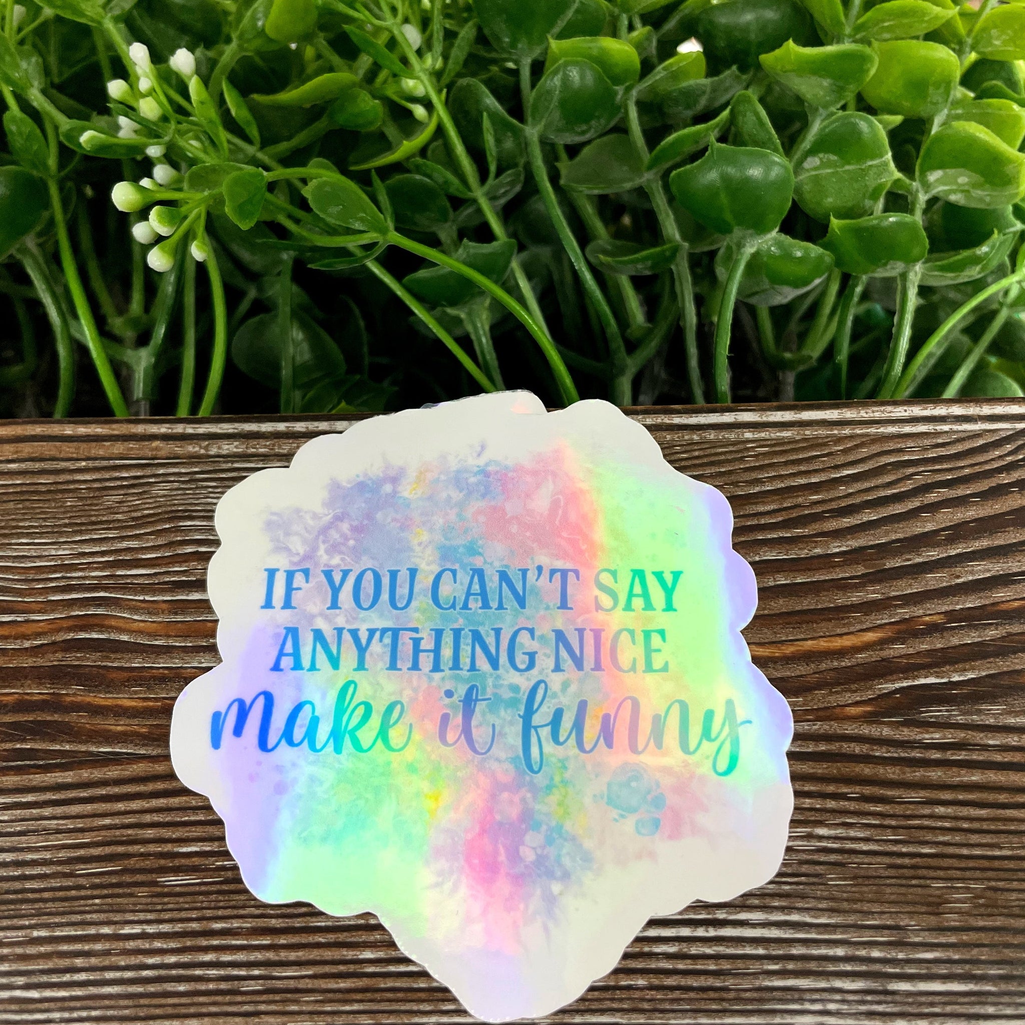 Pastel Watercolor Snarky Quote, Die Cut Vinyl Sticker, , Boho Fun,