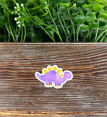 Purple Watercolor Dinosaur, Die Cut Vinyl Sticker, , Boho Fun, Water