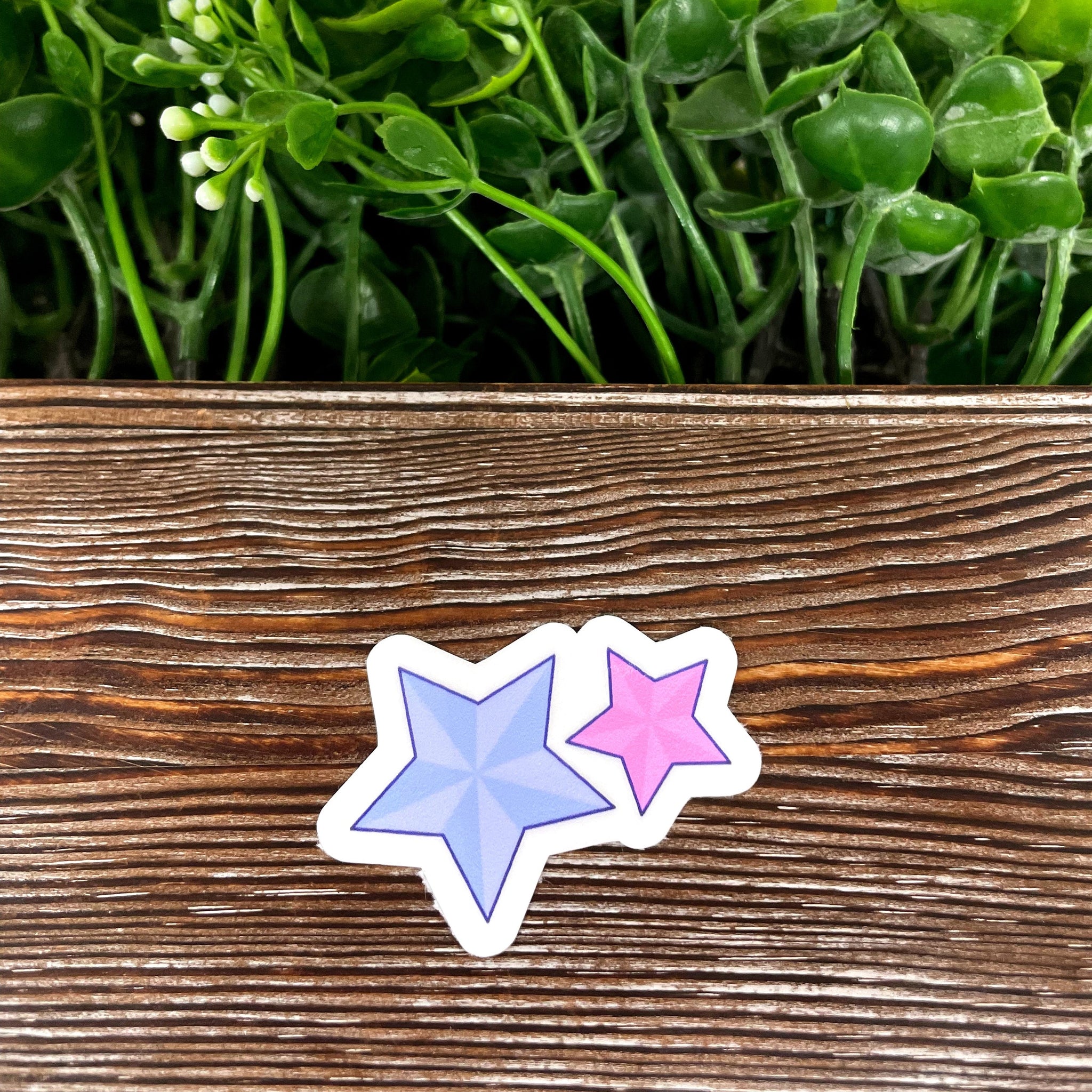 Magical Purple Pink Stars Sticker |Sticker or Magnet