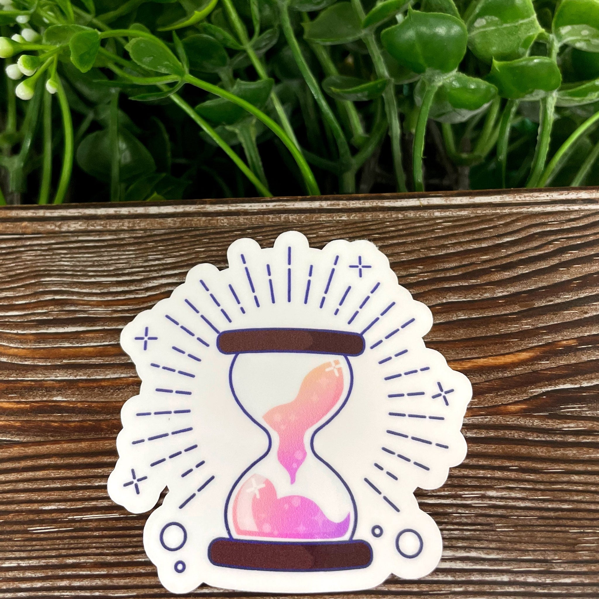 Magical Purple Hourglass, Die Cut Vinyl Sticker, , Boho Fun, Water