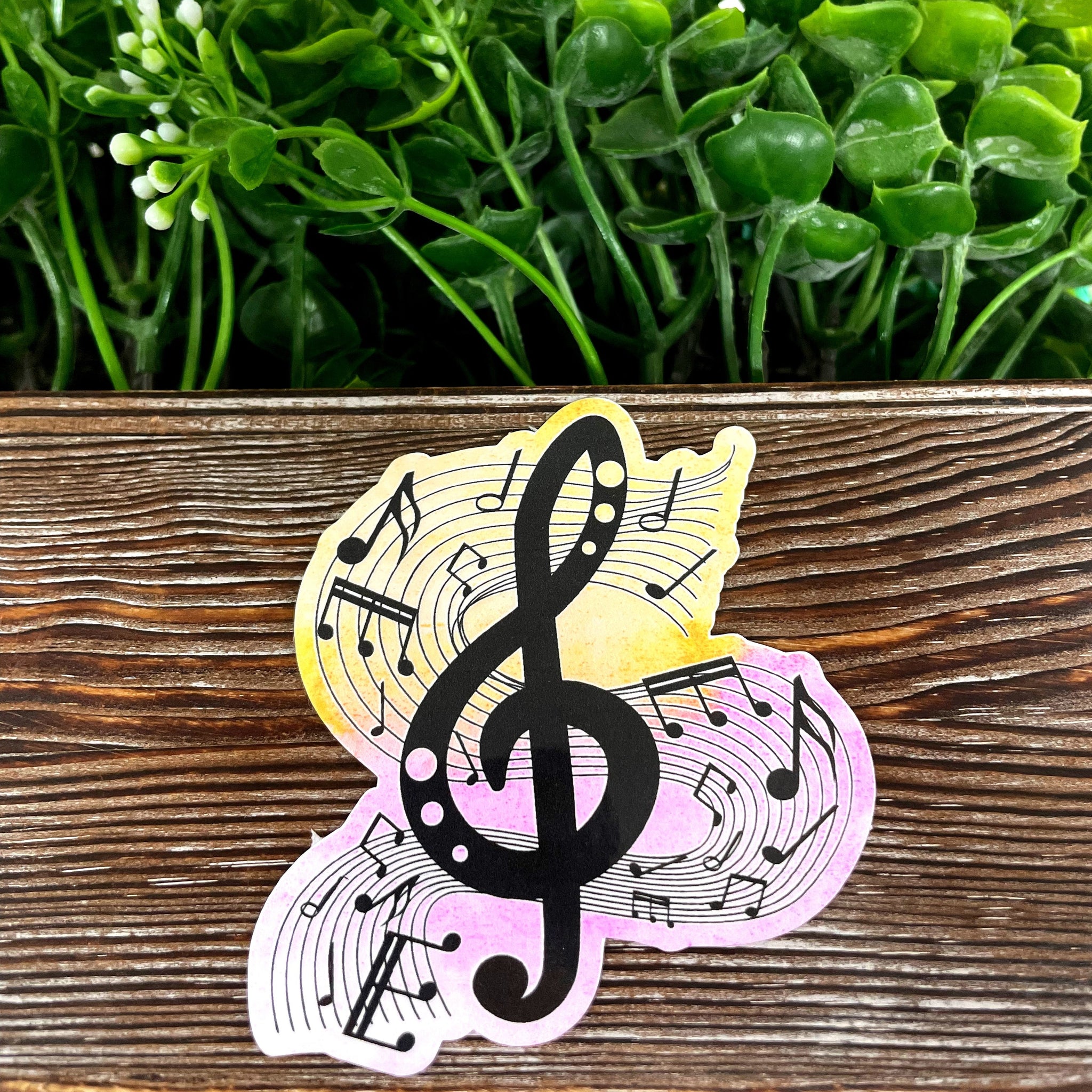 Watercolor Music Note Sticker |Sticker or Magnet