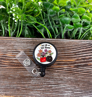Live Life in Full Bloom, Retractable Badge Reel, , Boho Fun,