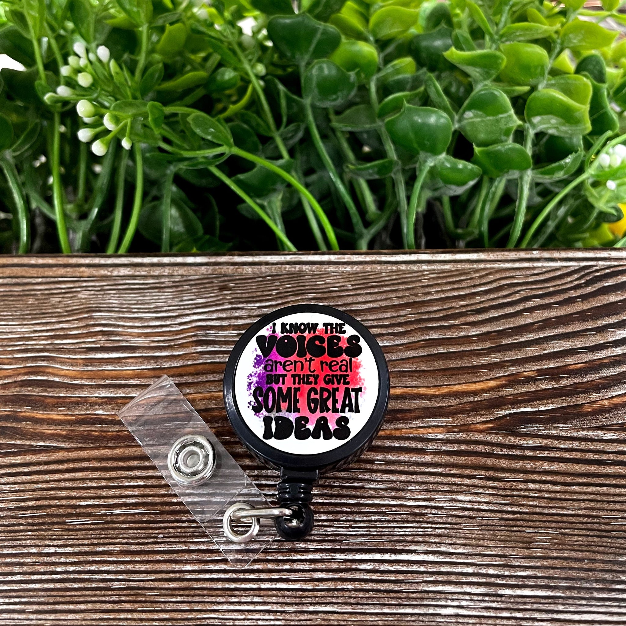 Voices Give Great Ideas, Retractable Badge Reel, , Boho Fun,