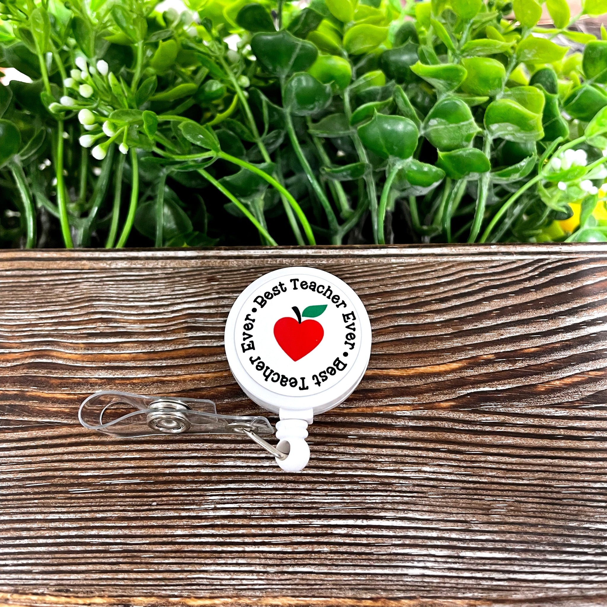 Best Teacher Ever, Retractable Badge Reel, , Boho Fun, Sublimation