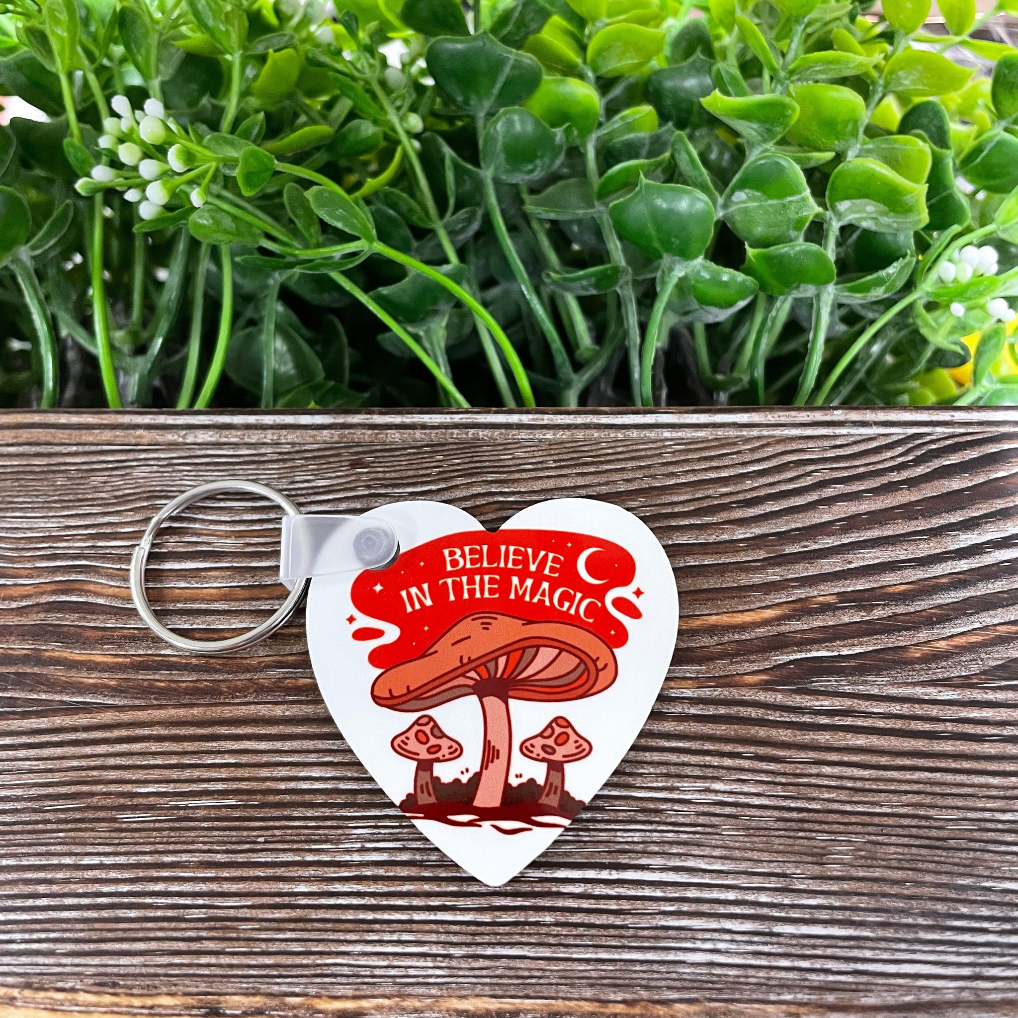 Believe in the Magic, MDF Heart Keychain, , Boho Fun, Sublimation