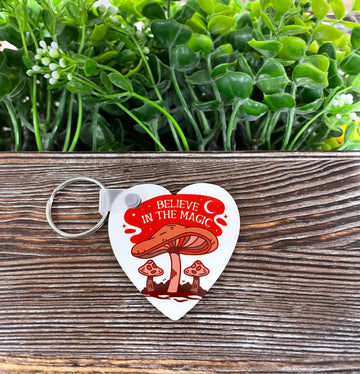 Believe in the Magic, MDF Heart Keychain, , Boho Fun, Sublimation