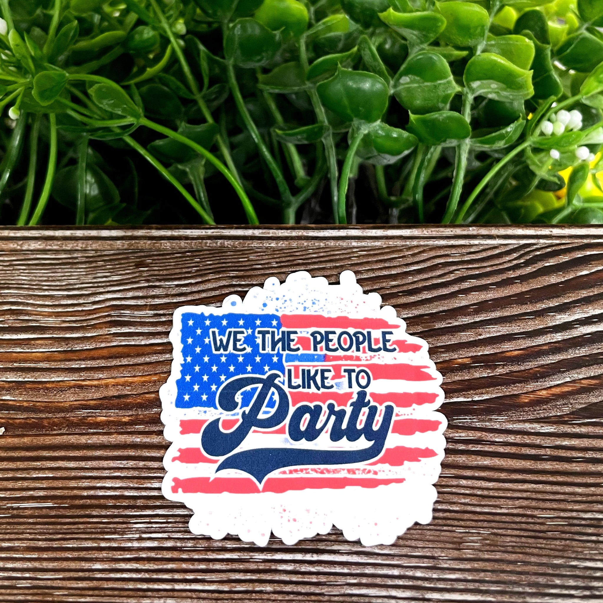 We the People like to Party, Die Cut Vinyl Sticker, , Boho Fun, Water