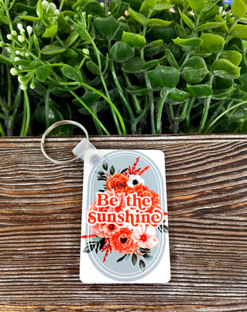 Be the Sunshine, MDF Rectangle Keychain, , Boho Fun, Sublimation,