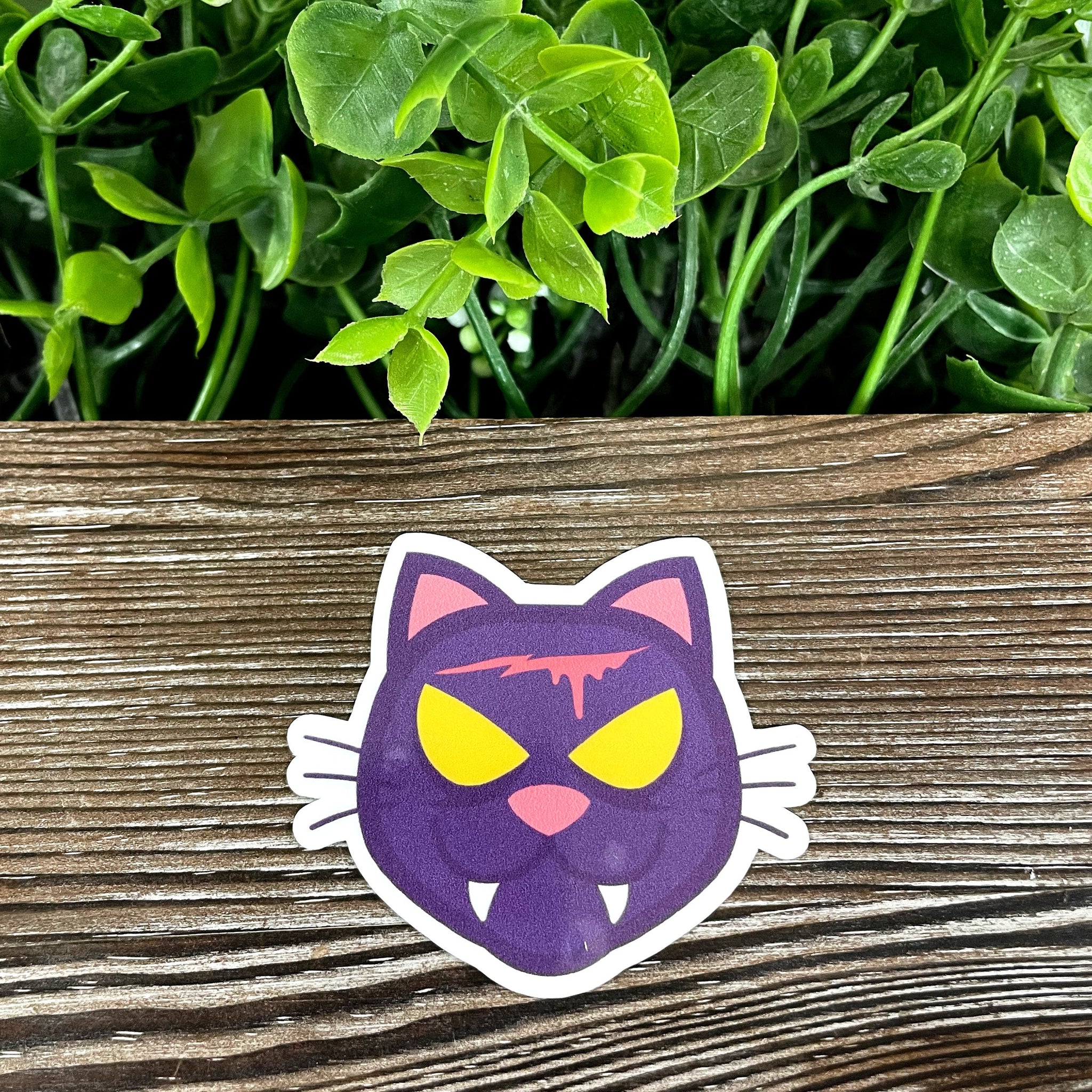 Black Cat Costume, Die Cut Vinyl Sticker, Boho Fun, Water Resistant,