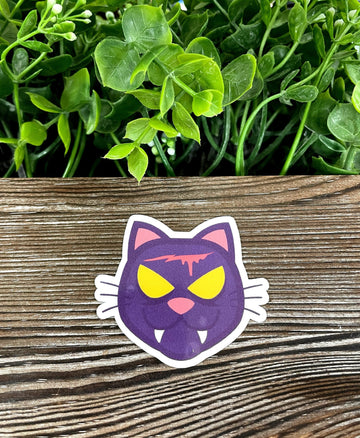 Black Cat Costume, Die Cut Vinyl Sticker, Boho Fun, Water Resistant,