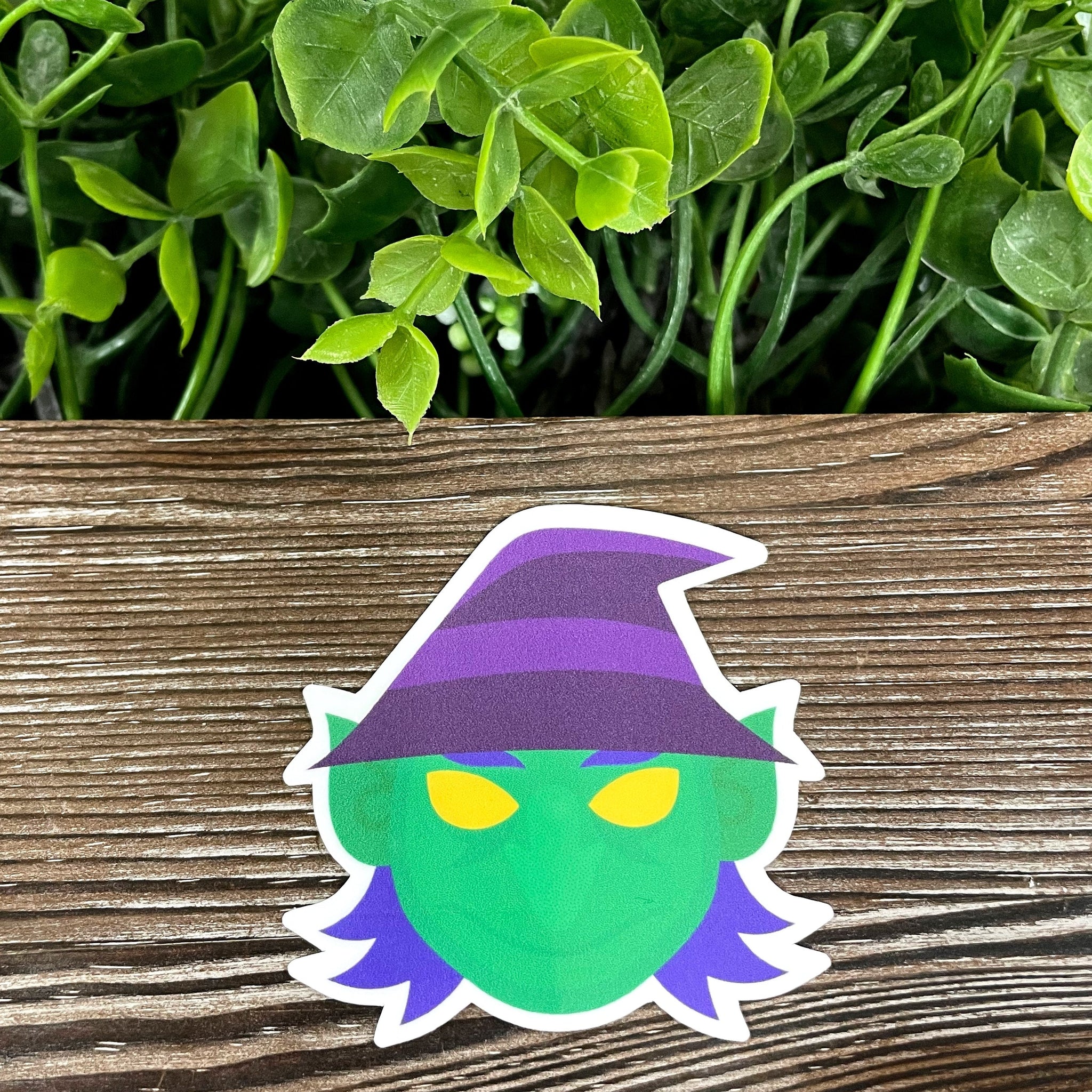 Witch Costume, Die Cut Vinyl Sticker, Boho Fun, Water Resistant,