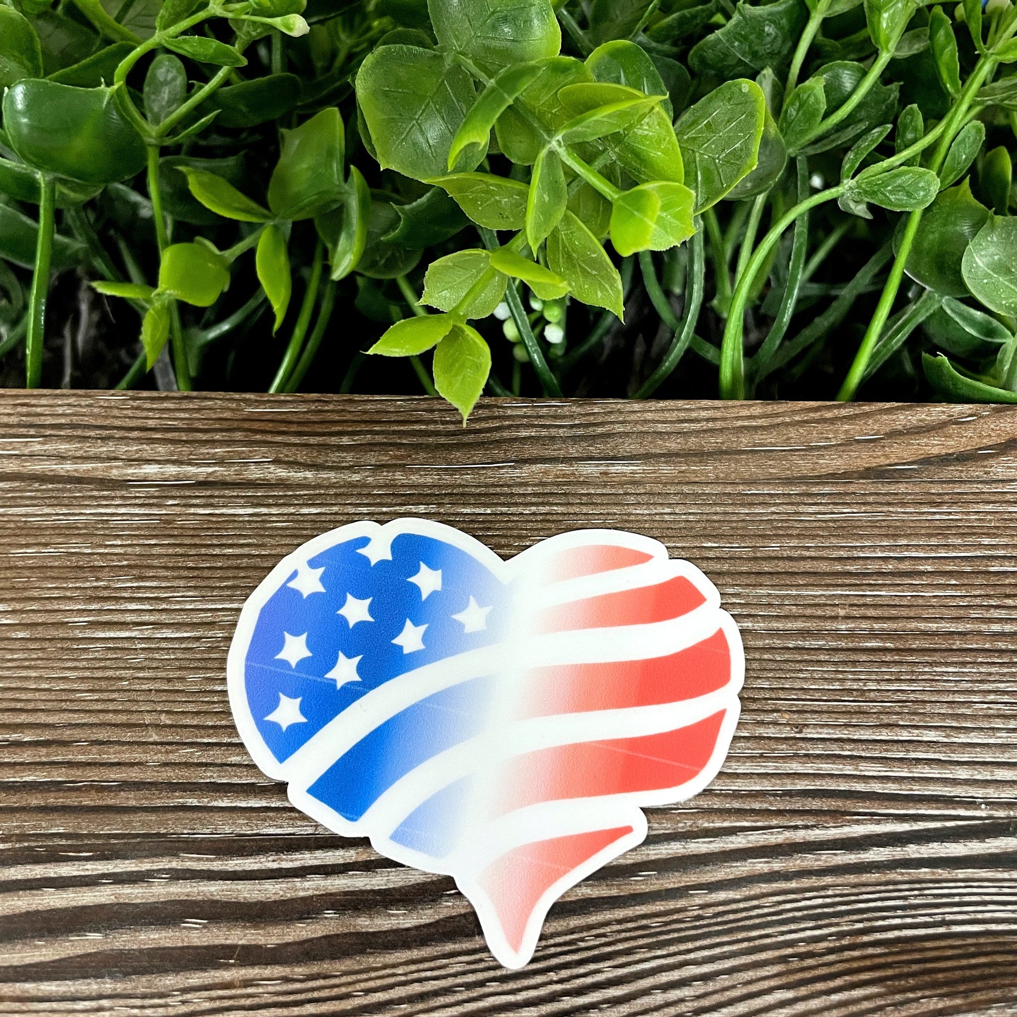 American Flag Heart Sticker |Sticker or Magnet
