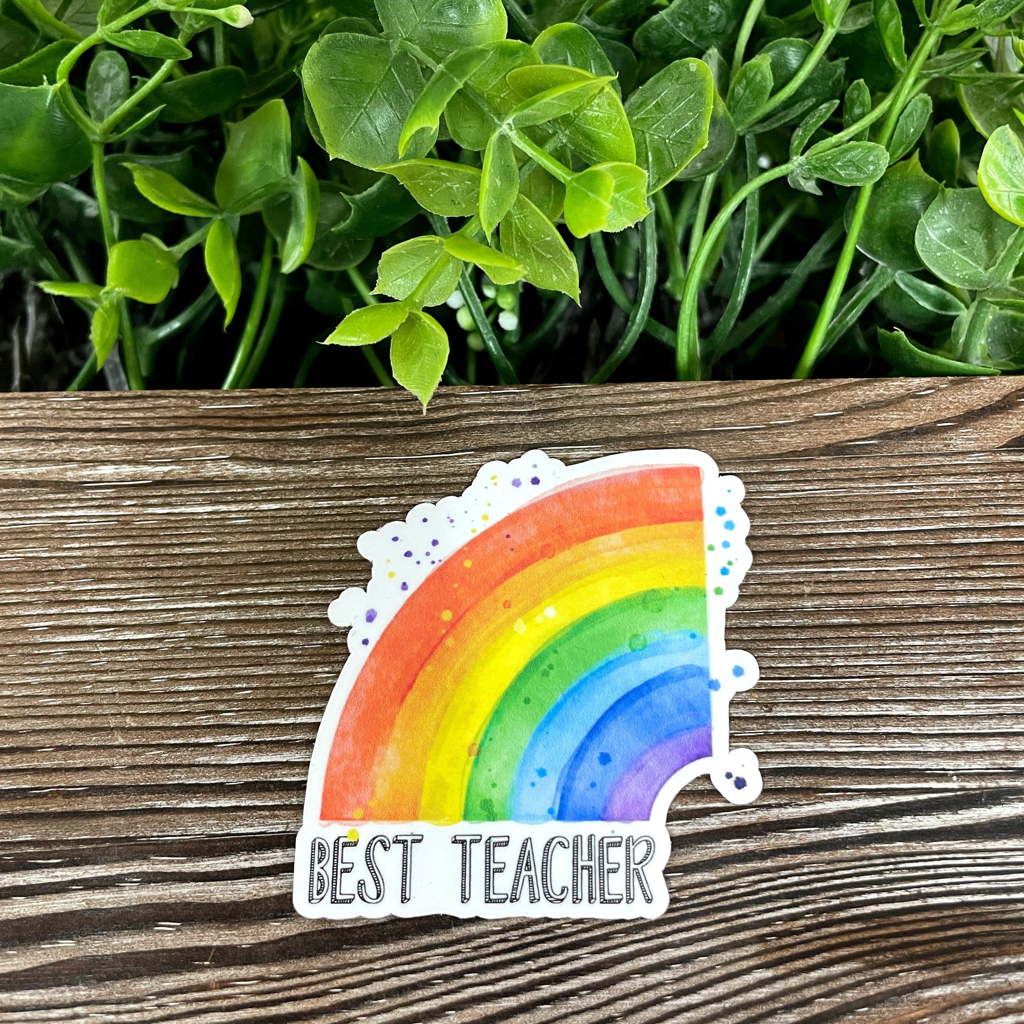 Best Teacher Sticker, Rainbow |Sticker or Magnet