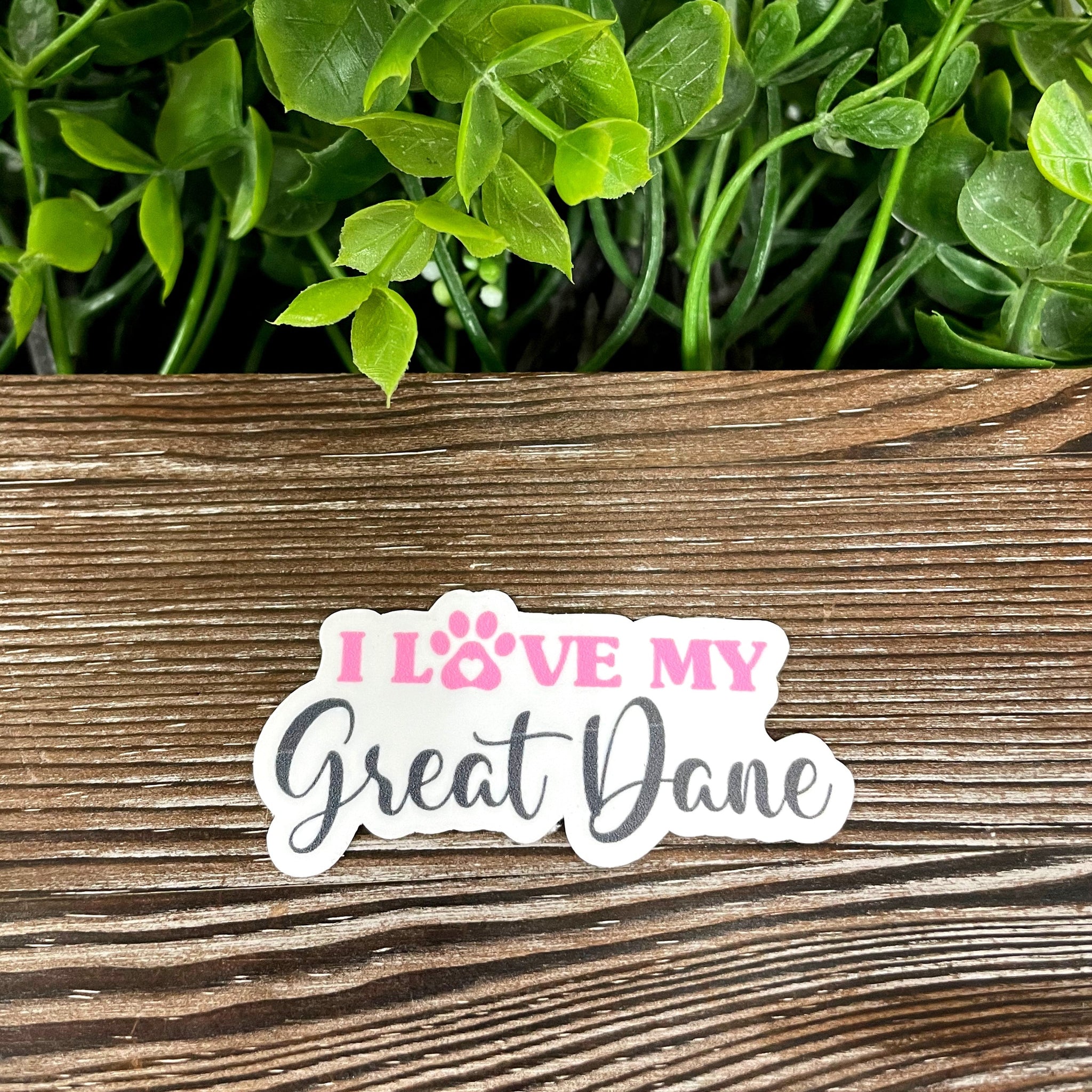 I Love My Great Dane Sticker |Sticker or Magnet