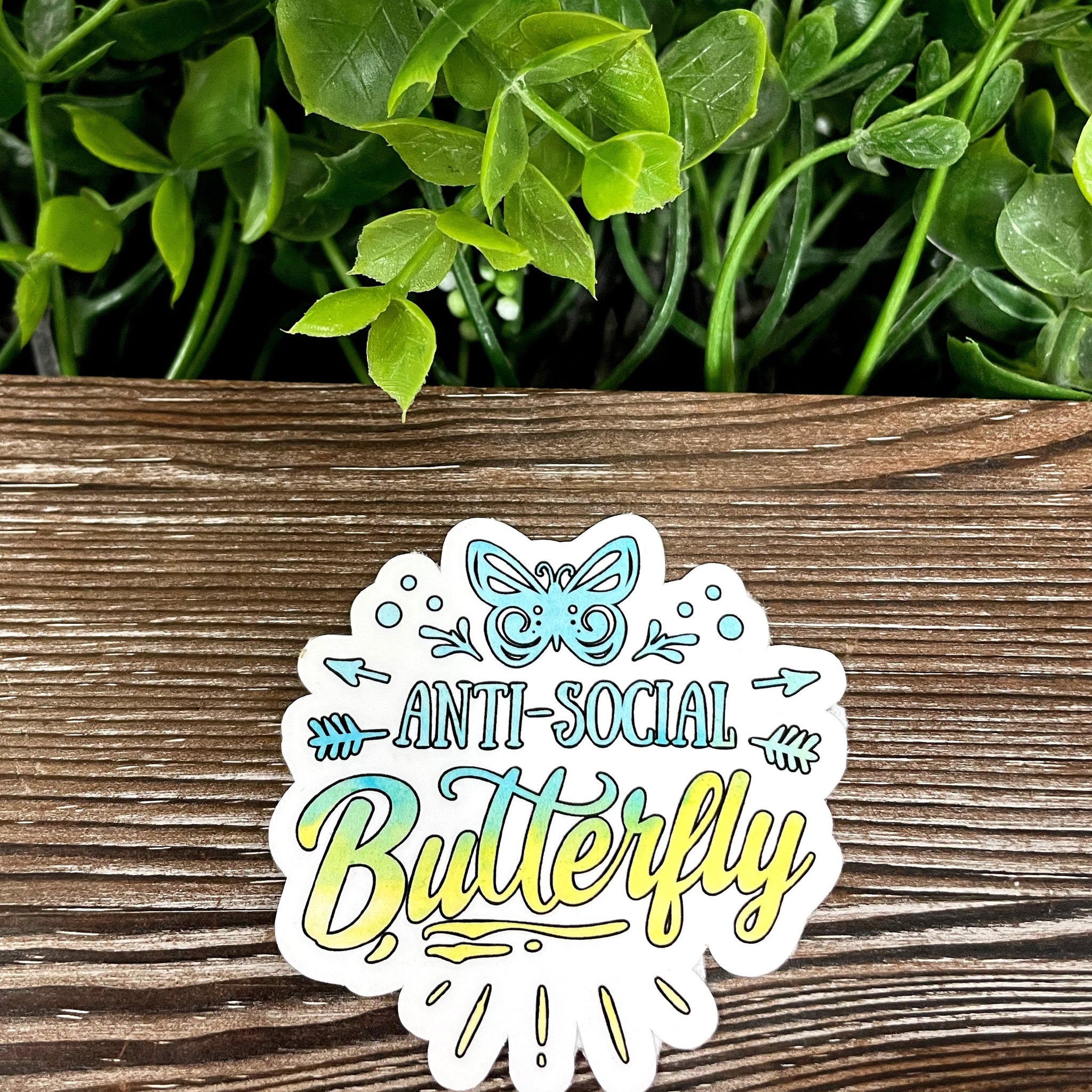 Anti-Social Butterfly Sticker |Sticker or Magnet