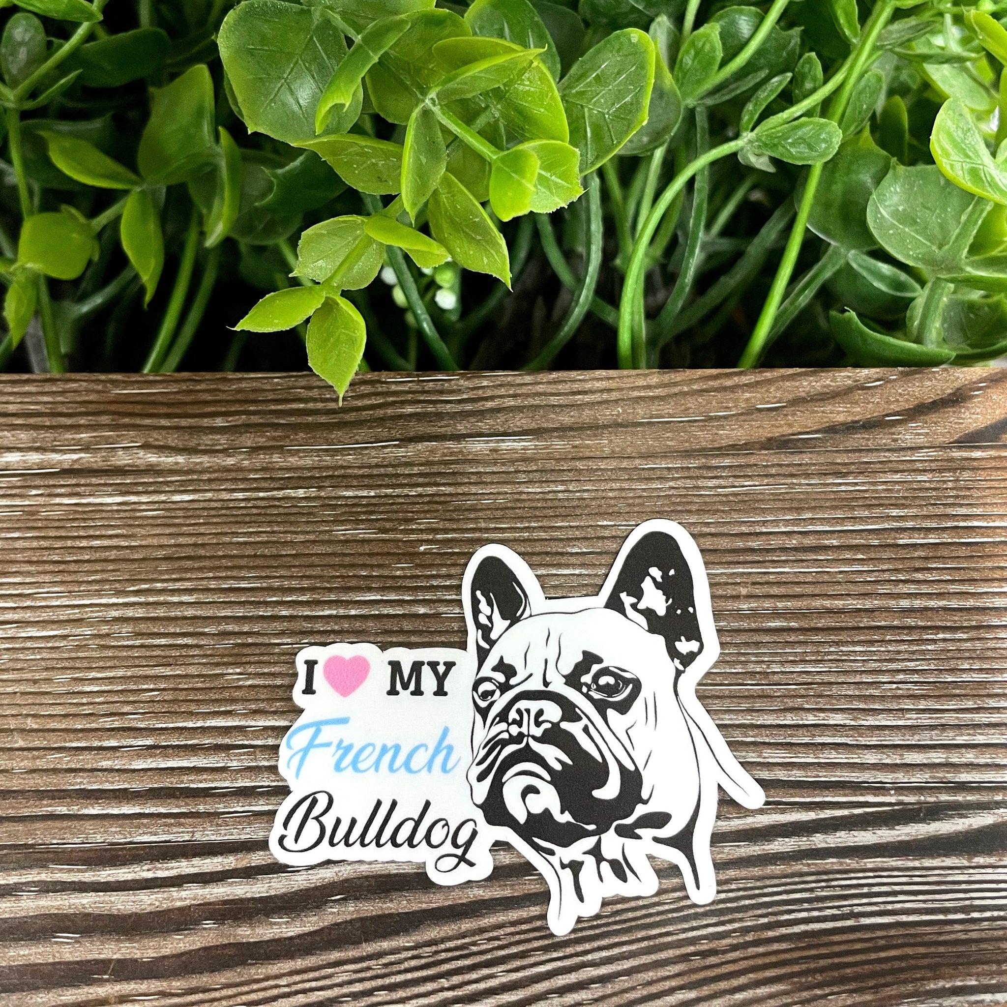 I Love my French Bulldog Sticker, Pet Breed |Sticker or Magnet