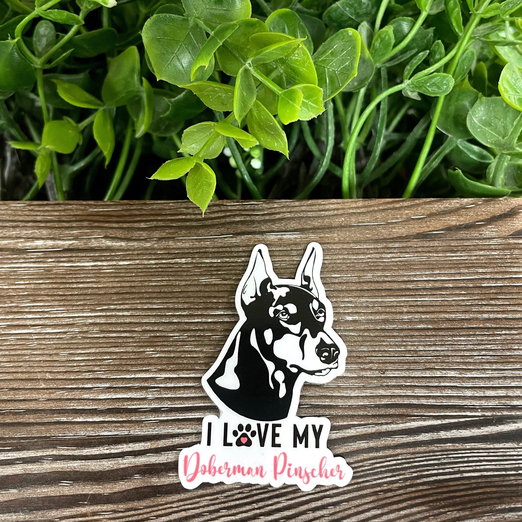 I Love my Doberman Pinscher Sticker, Dog Breed |Sticker or Magnet