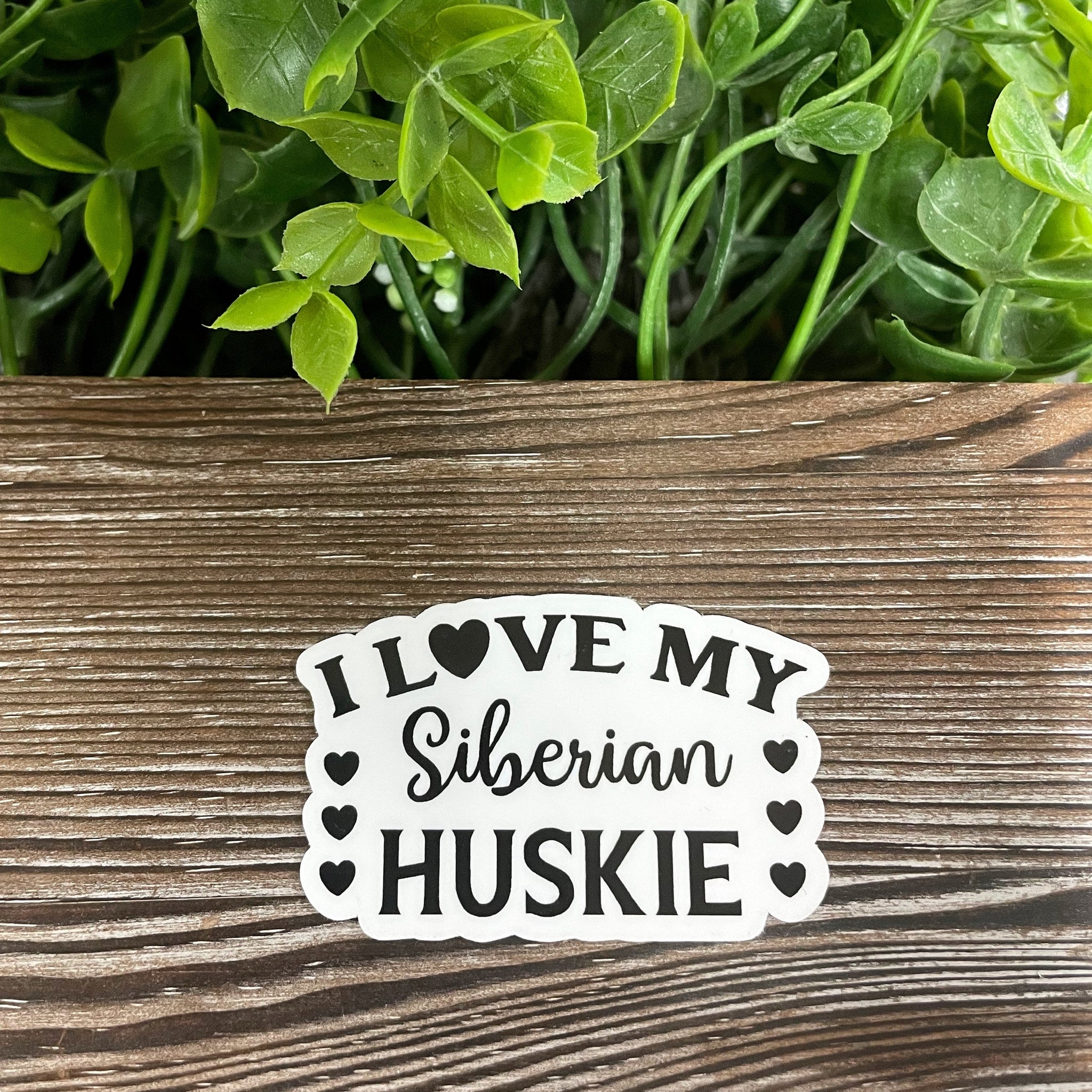 Siberian Huskie Sticker, Die Cut Vinyl Sticker, Boho Fun, Water