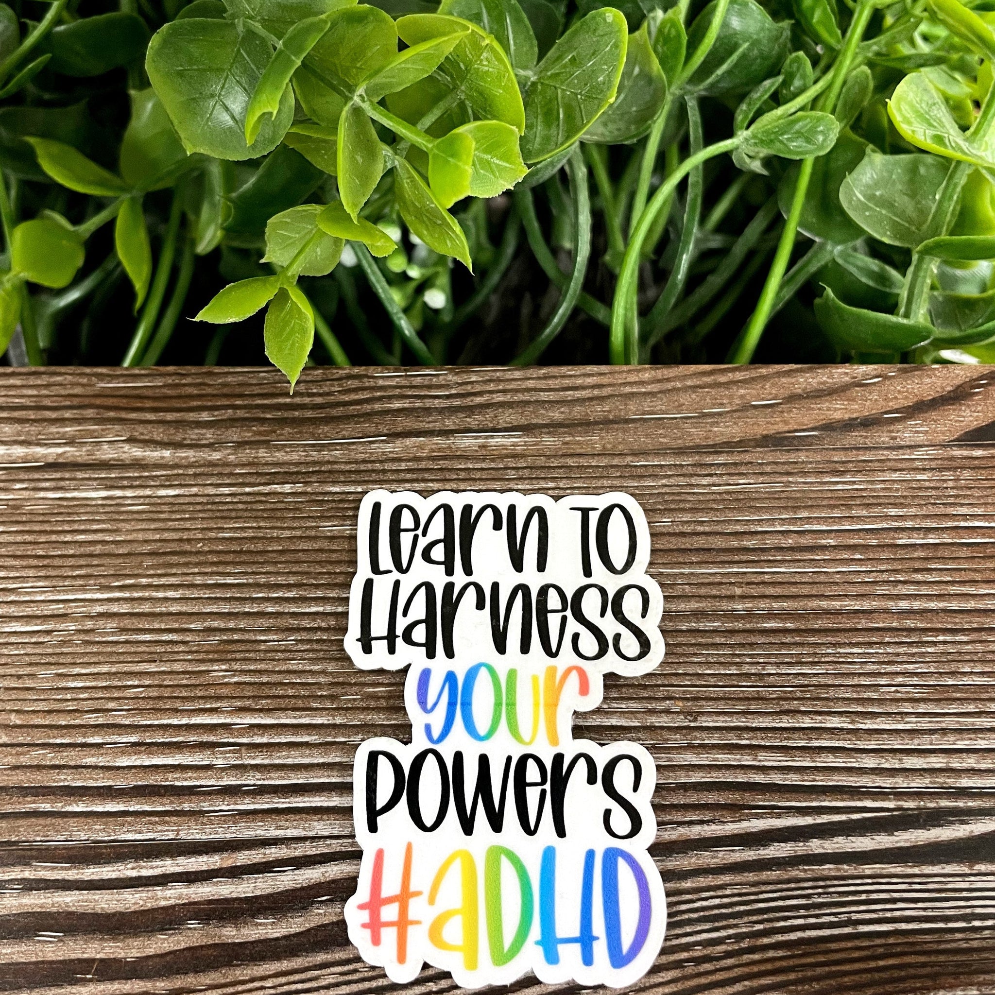 ADHD AF Sticker, Die Cut Vinyl Sticker, Boho Fun, Water Resistant,