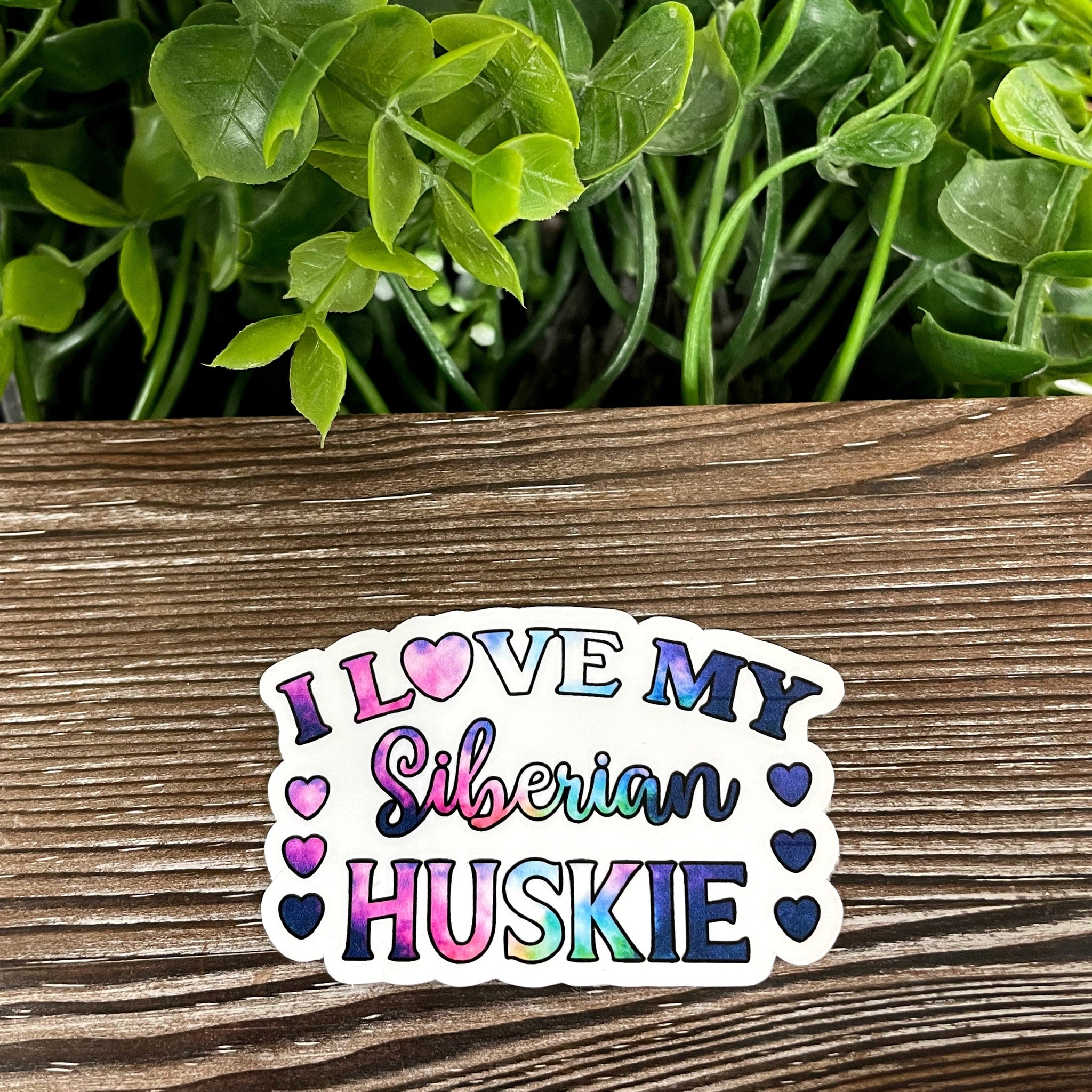 Siberian Huskie Sticker, Die Cut Vinyl Sticker, Galaxy Pattern, Boho