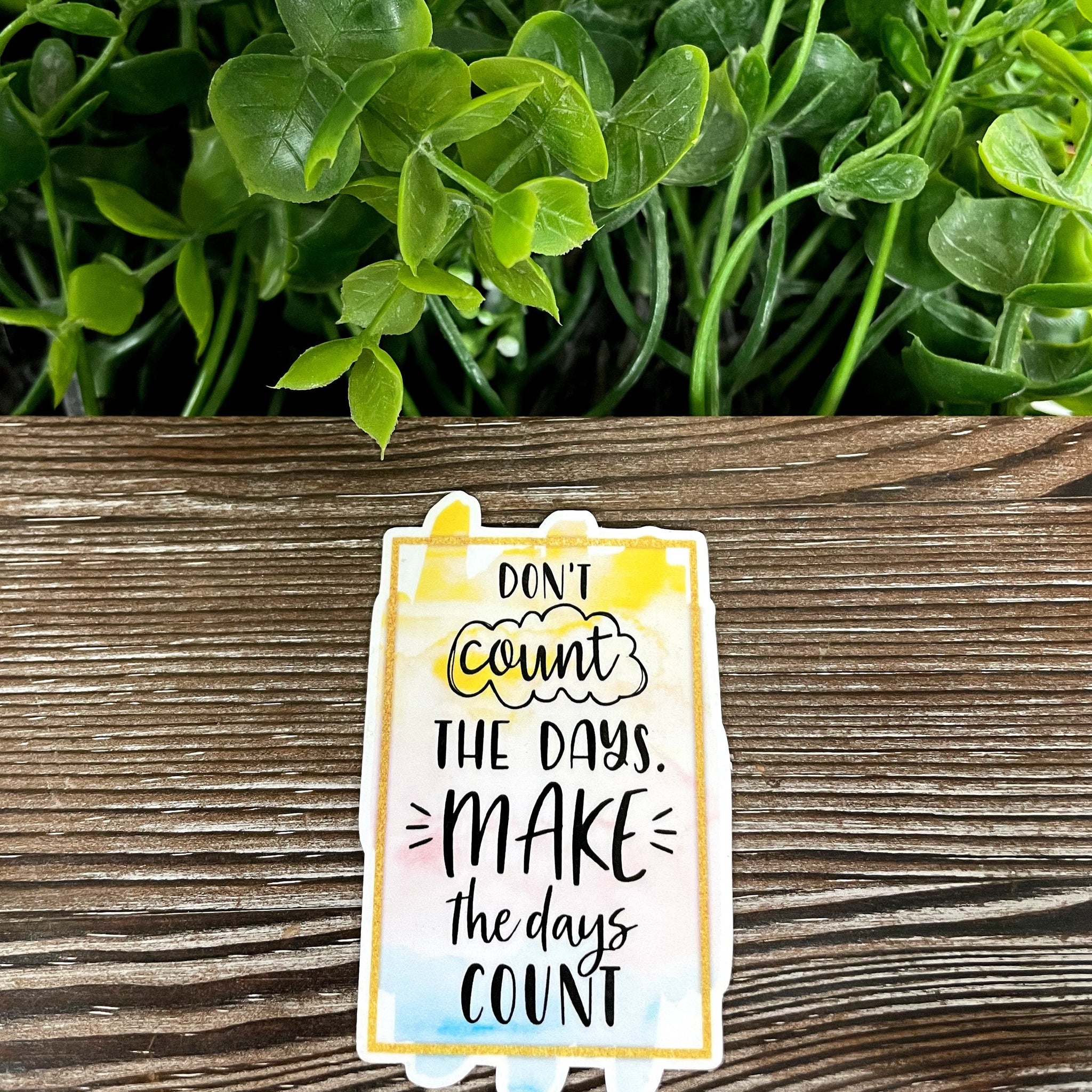 Don't Count the Days Make the Days Count, Die Cut Vinyl Sticker, Boho