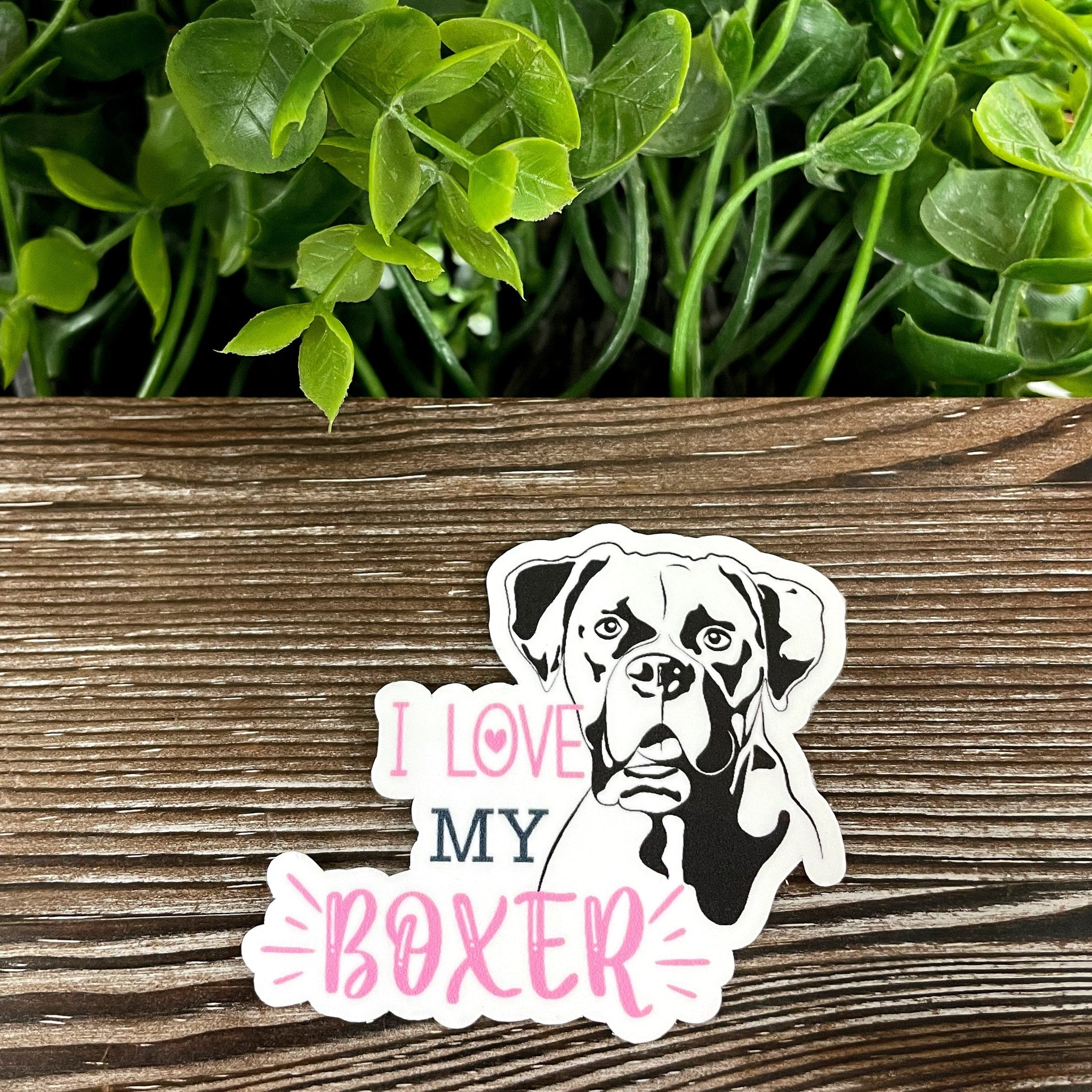 I Love my Boxer Sticker, Dog Breed |Sticker or Magnet