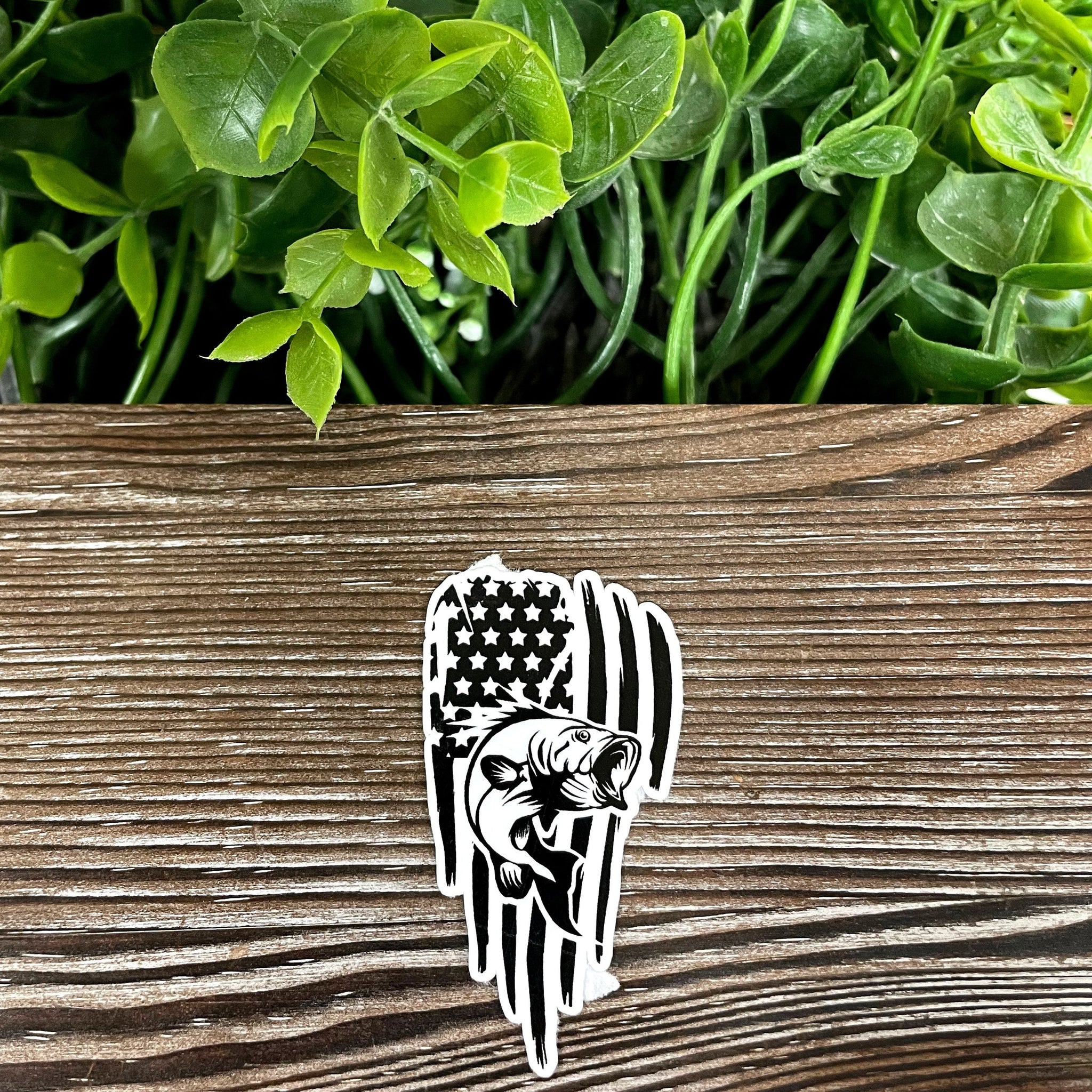 Bass Trout Sticker, Die Cut Vinyl Sticker, Boho Fun, Water Resistant,