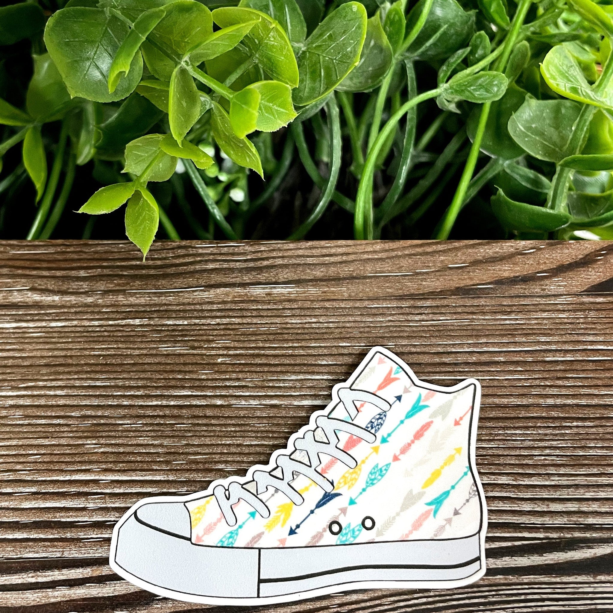 Multicolored Arrows High Top Shoes Sticker |Sticker or Magnet