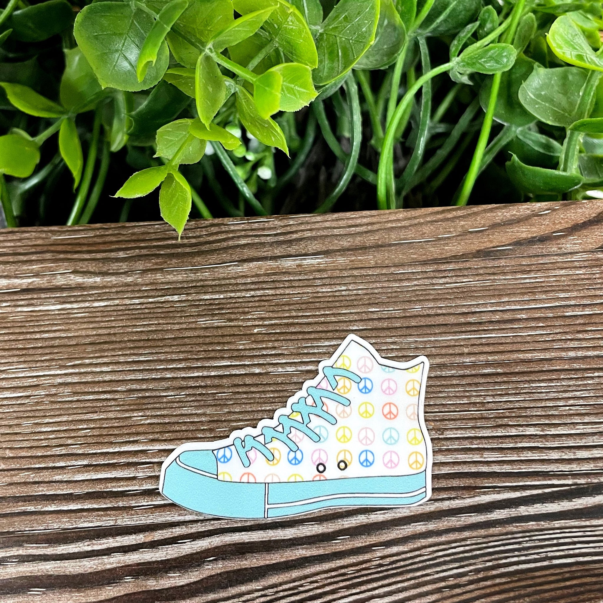 Peace Signs High Top Shoes Sticker |Sticker or Magnet