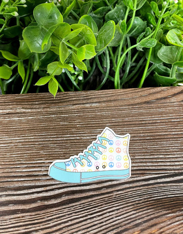 Peace Signs High Top Shoes Sticker |Sticker or Magnet