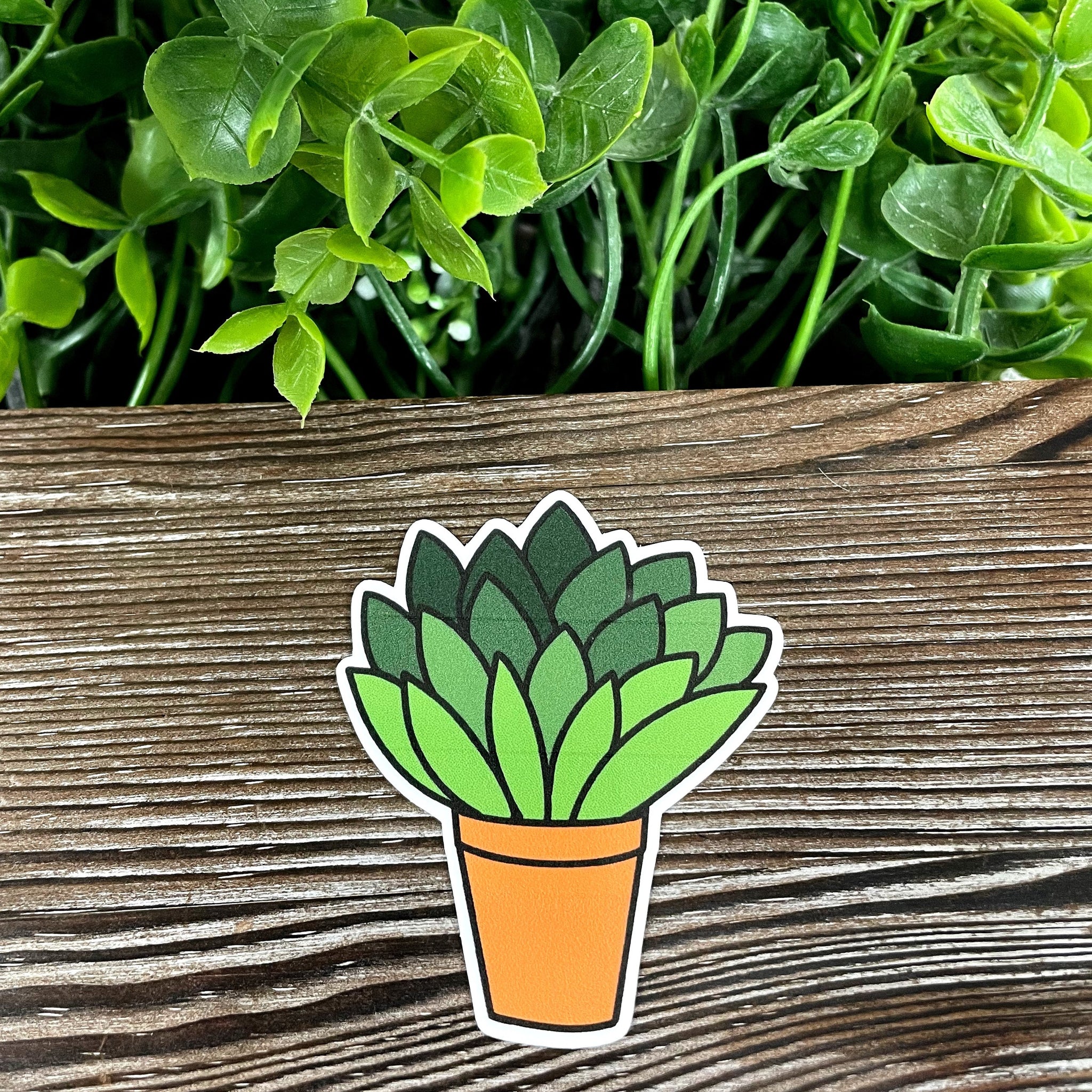 Plants in a Pot, Die Cut Vinyl Sticker, Boho Fun, Water Resistant,