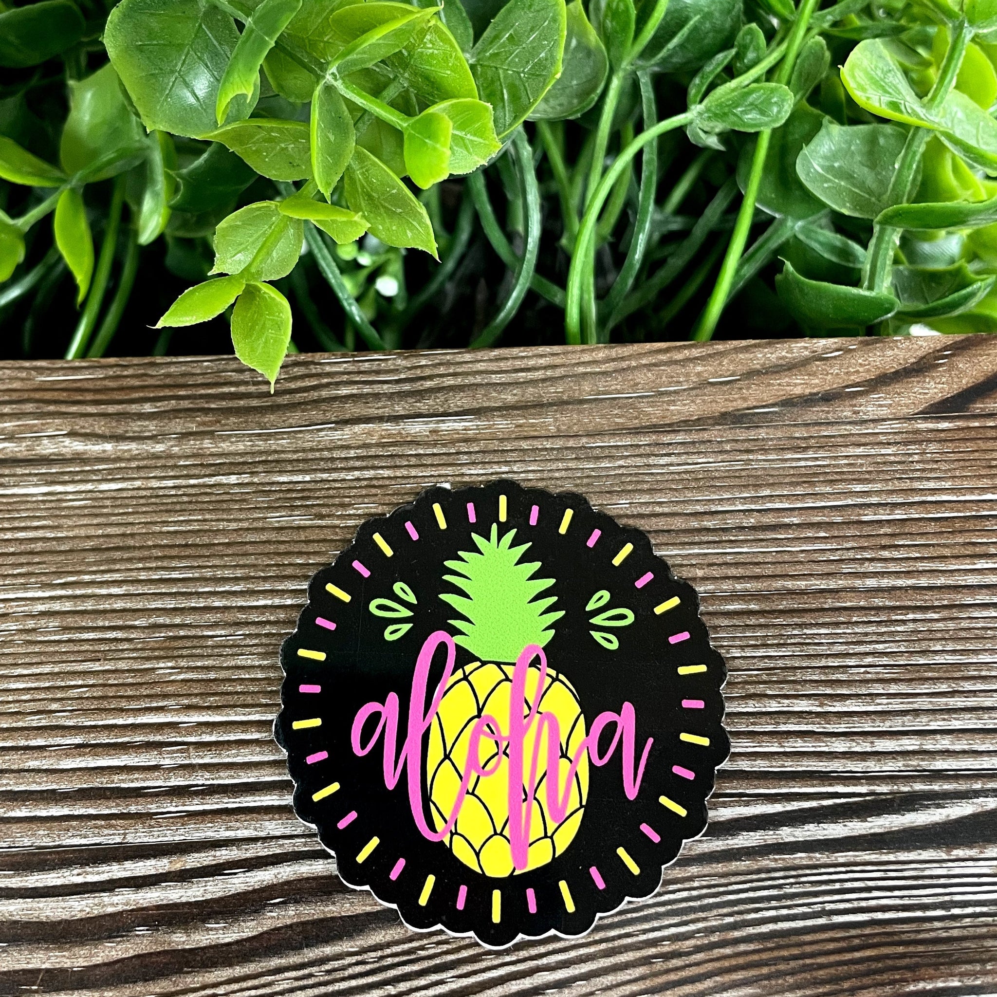 Aloha Pineapple Sticker |Sticker or Magnet