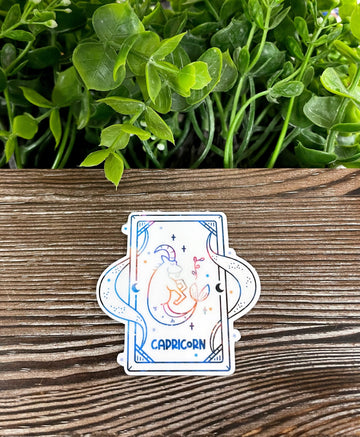 Capricorn Zodiac Tarot Card Sticker |Sticker or Magnet