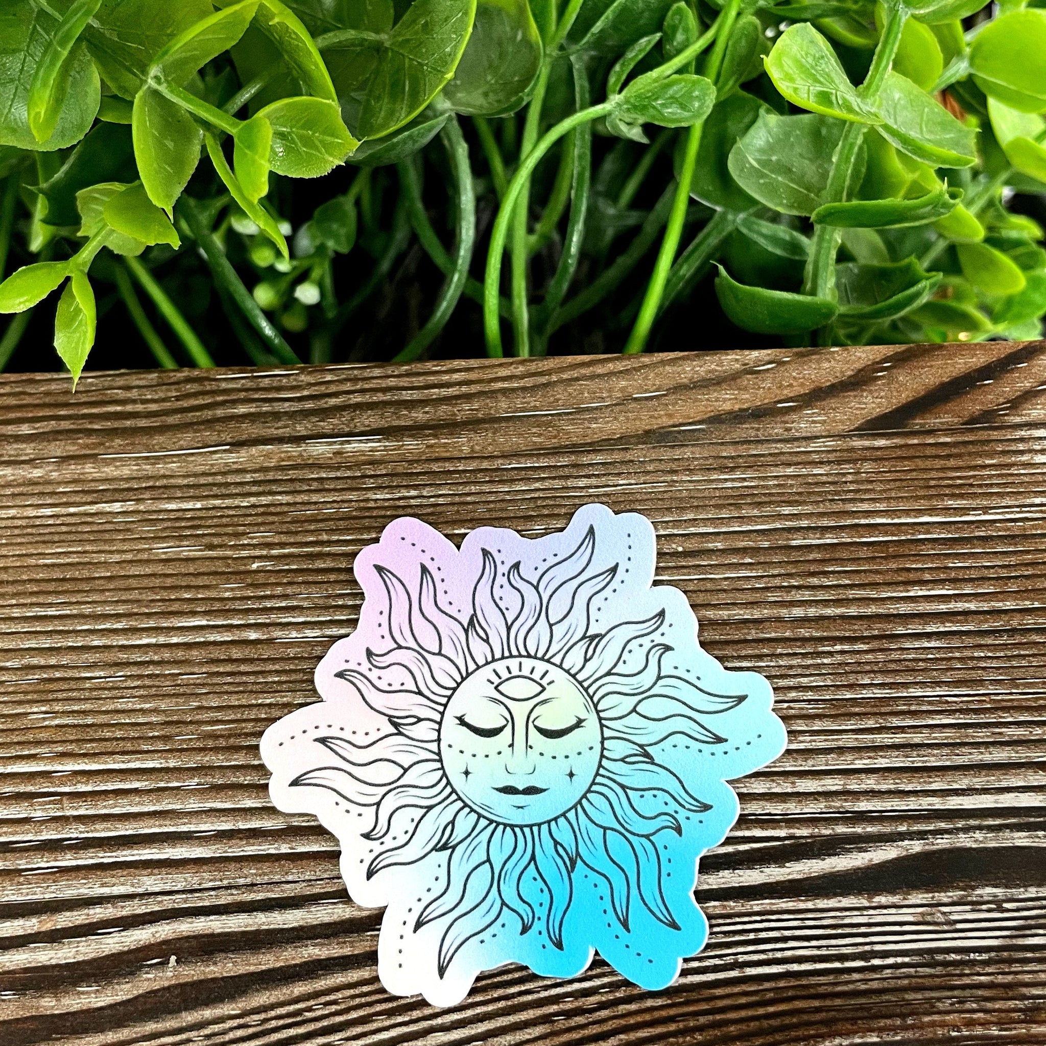 Watercolor Pastel Sun Sticker |Sticker or Magnet