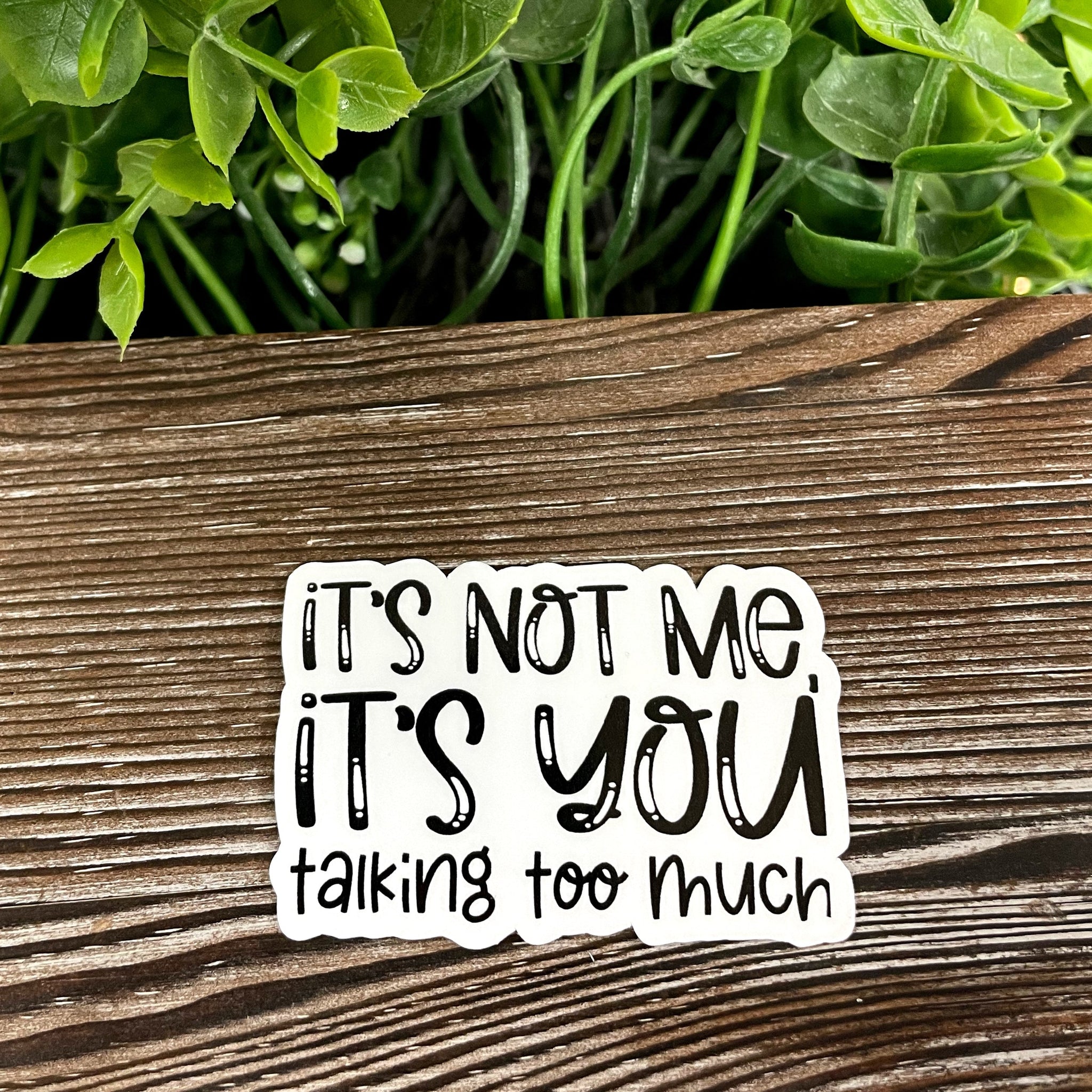 It's Not Me It's You Talking Too Much, Die Cut Vinyl Sticker, Boho