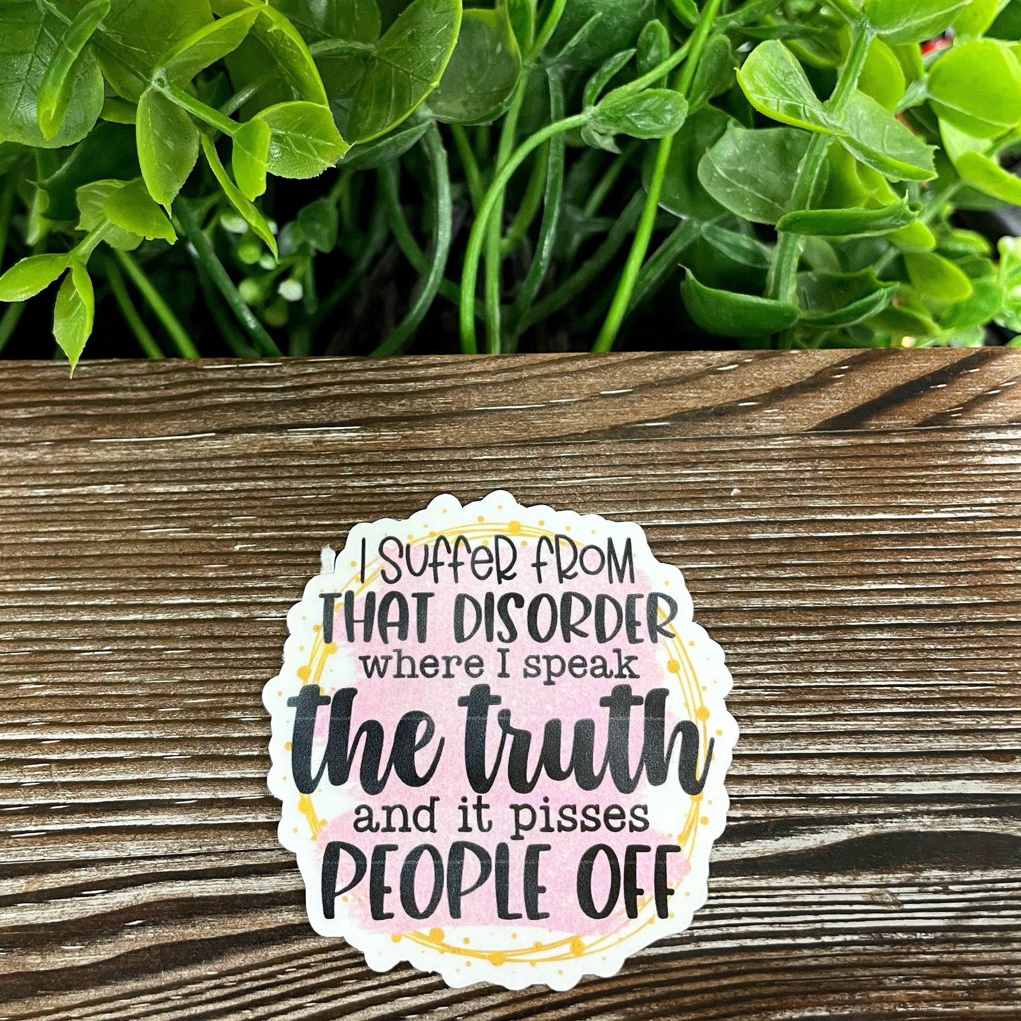 I Suffer from that Disorder Where I Speak the Truth and it Pisses