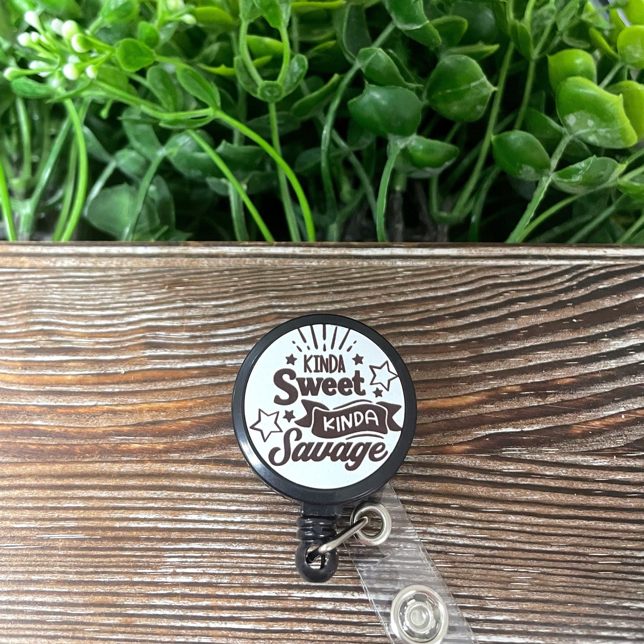 Kinda Sweet Kinda Savage, Retractable Badge Reel, , Boho Fun,