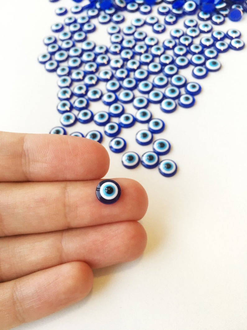 500 pcs evil eye cabochons, evileye resin cabs