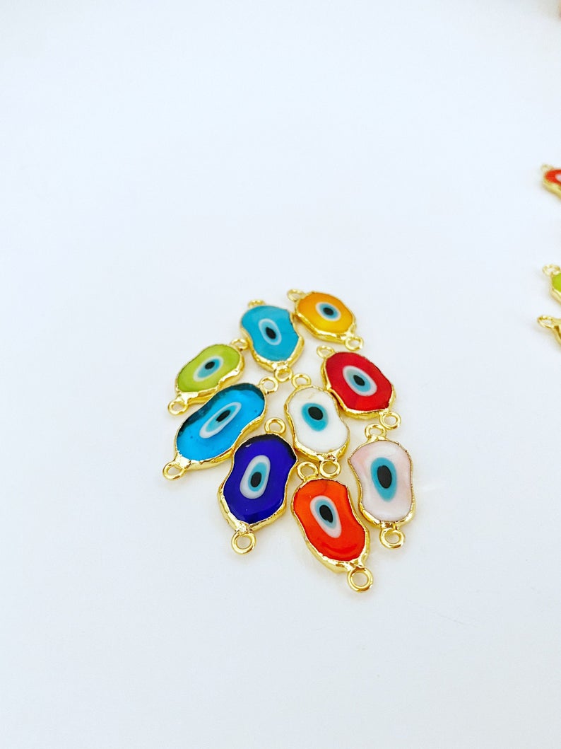 1 to 5 pcs Evil Eye Murano Bead, Handmade Glass Beads, Evil Eye
