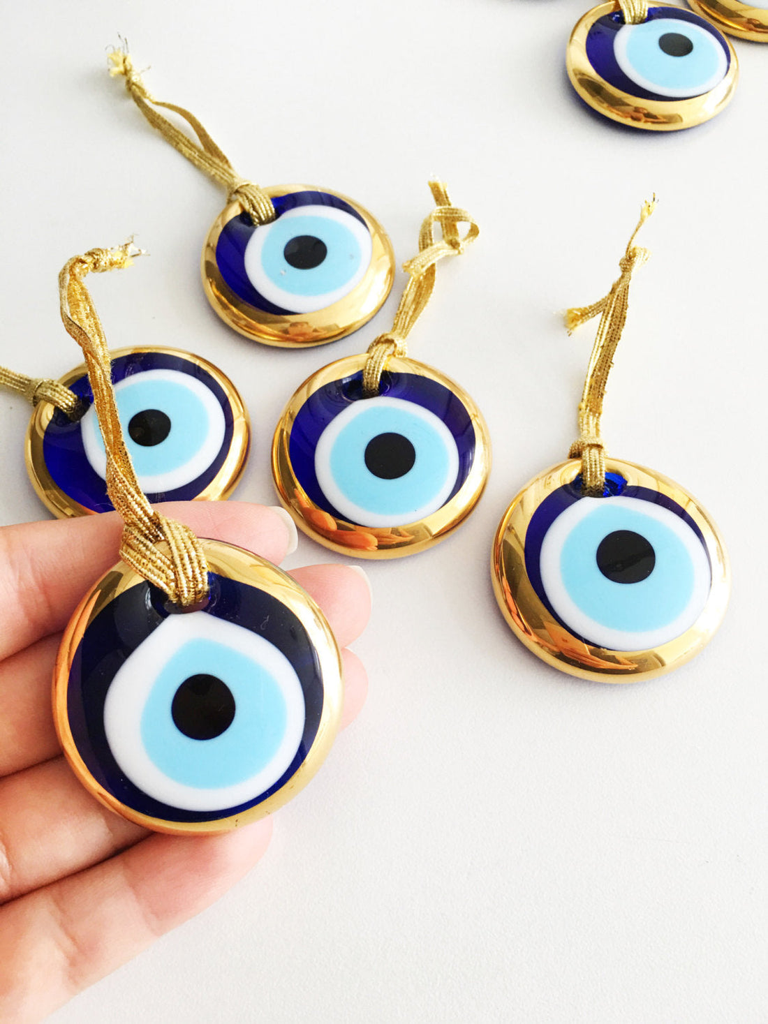 50 pcs evil eye beads | gold evil eye bead | evil eye symbol | nazar