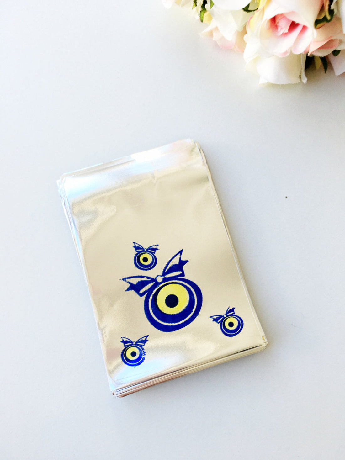 100 pcs evil eye bag - small evil eye gift bag - evil eye coin bag -