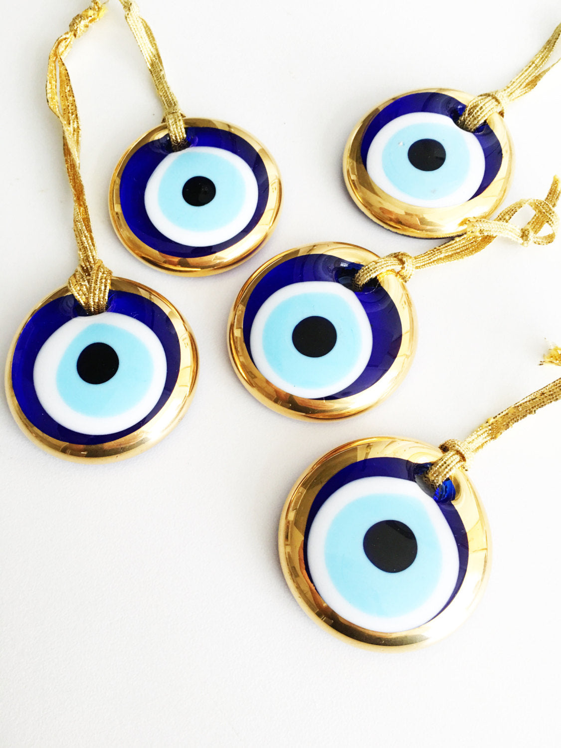 50 pcs evil eye beads | gold evil eye bead | evil eye symbol | nazar