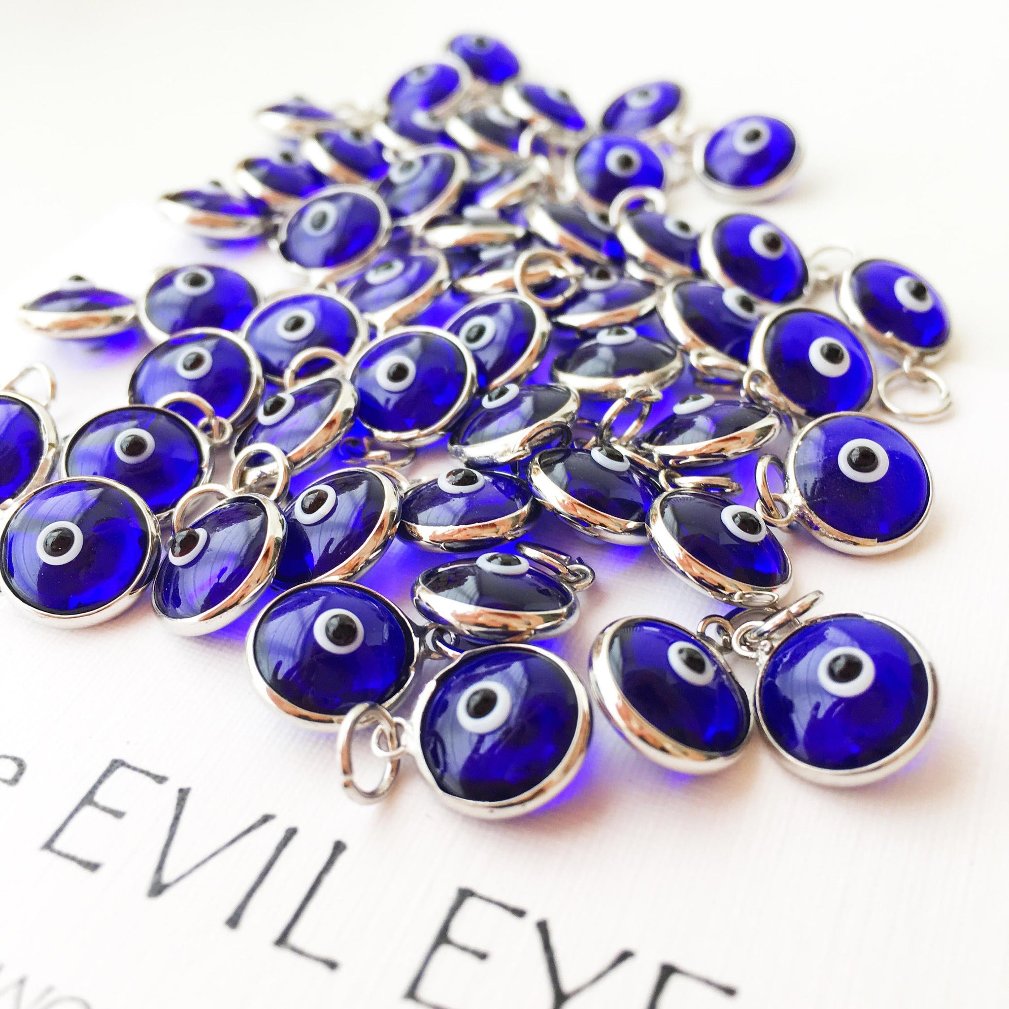 Evil eye charm | blue evil eye beads | glass evil eye charms | evil