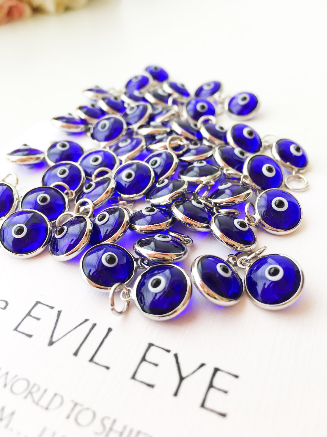 Evil eye charm | blue evil eye beads | glass evil eye charms | evil
