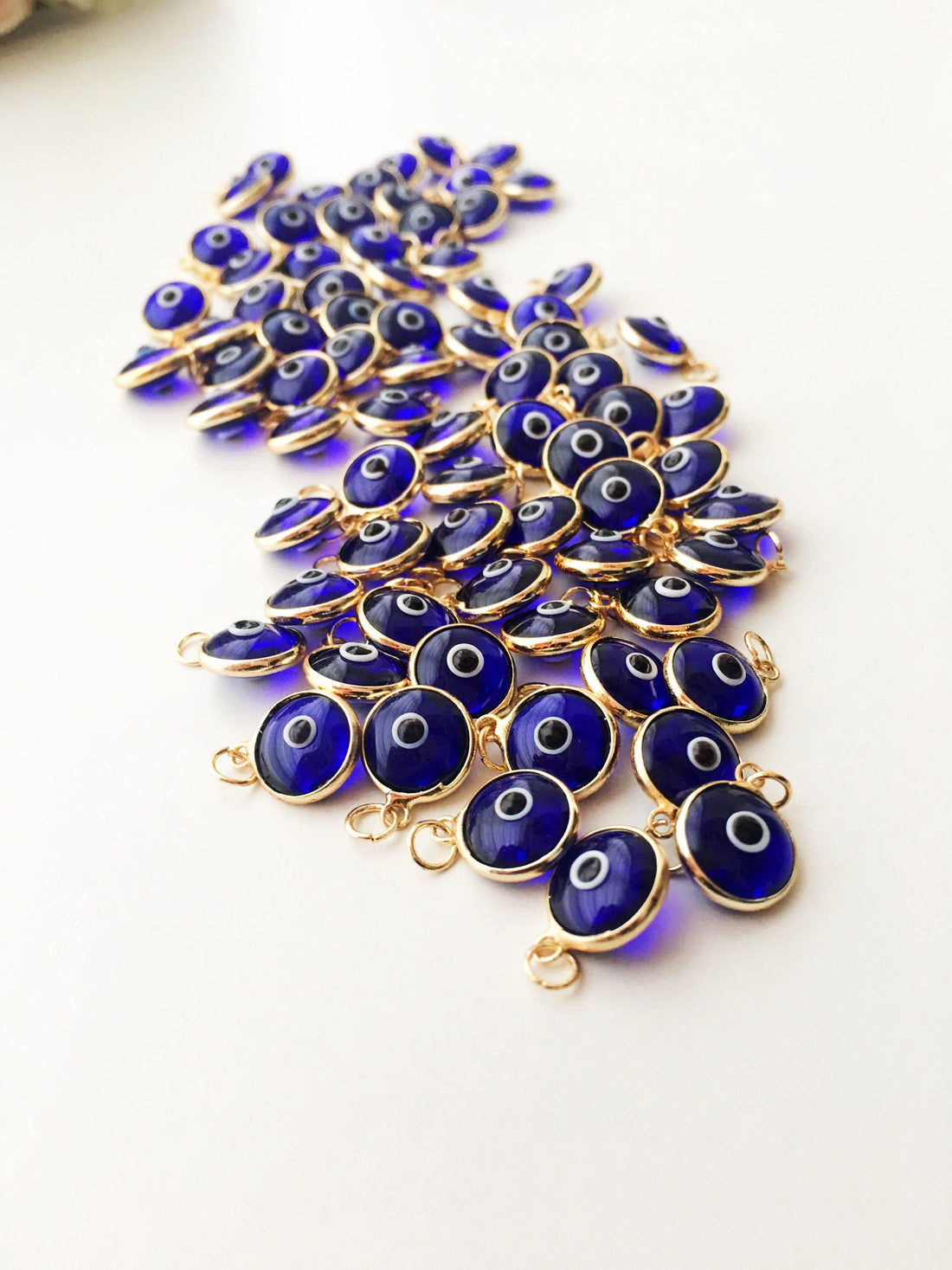 Bulk set blue evil eye beads