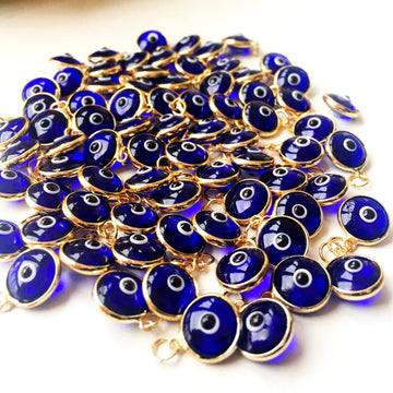 Bulk set blue evil eye beads