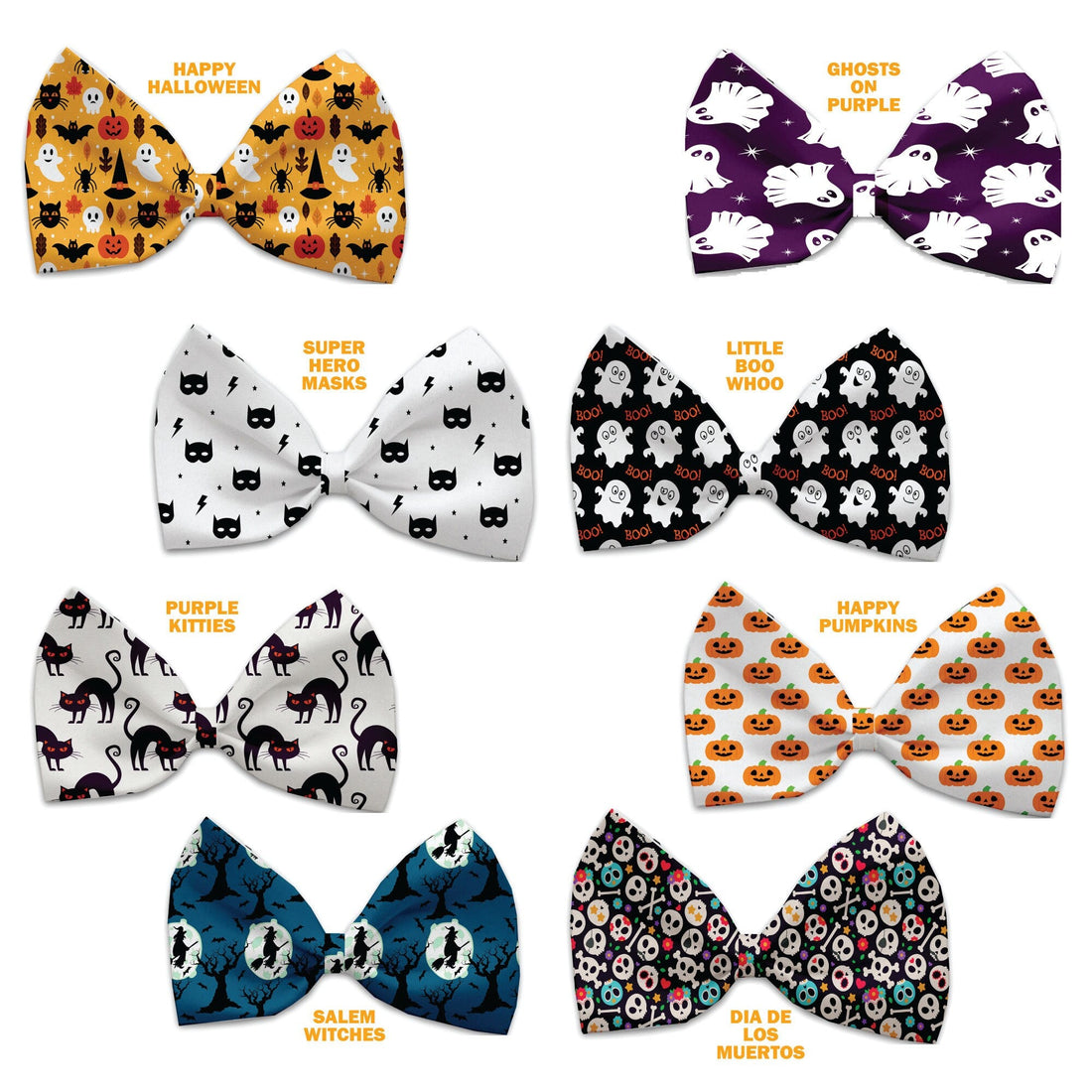 Halloween Pet, Dog and Cat Bow Ties, "Spooktacular Group" *Available