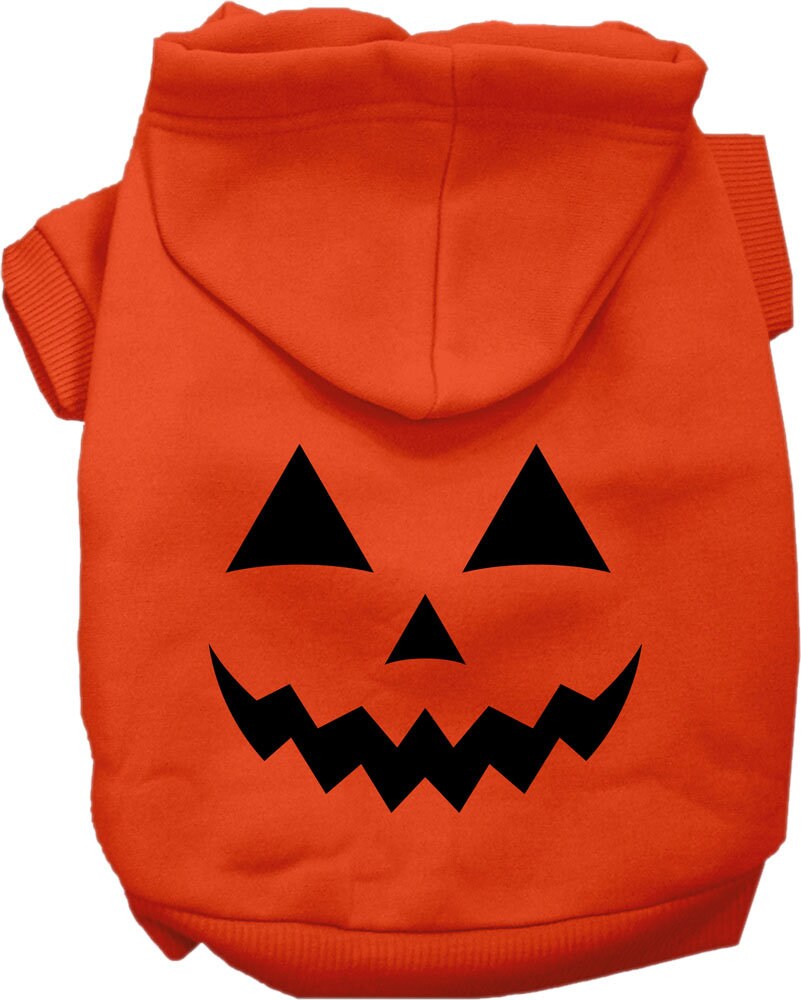 Halloween Pet, Dog & Cat Hoodie Screen Printed, "Pumpkin Face Him